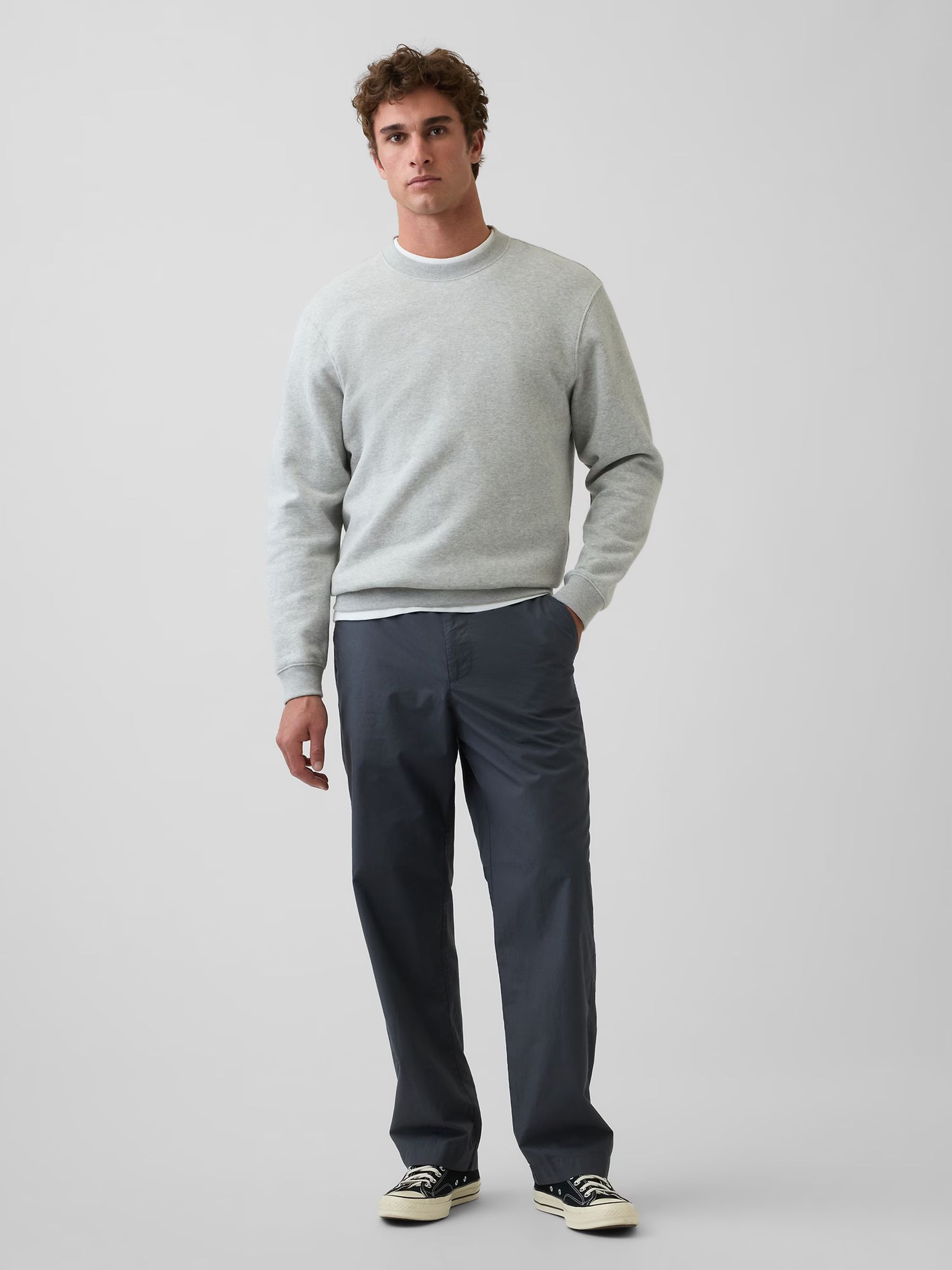 Blue Slim Fit Poplin '90s Loose Trousers - Image 6 of 7