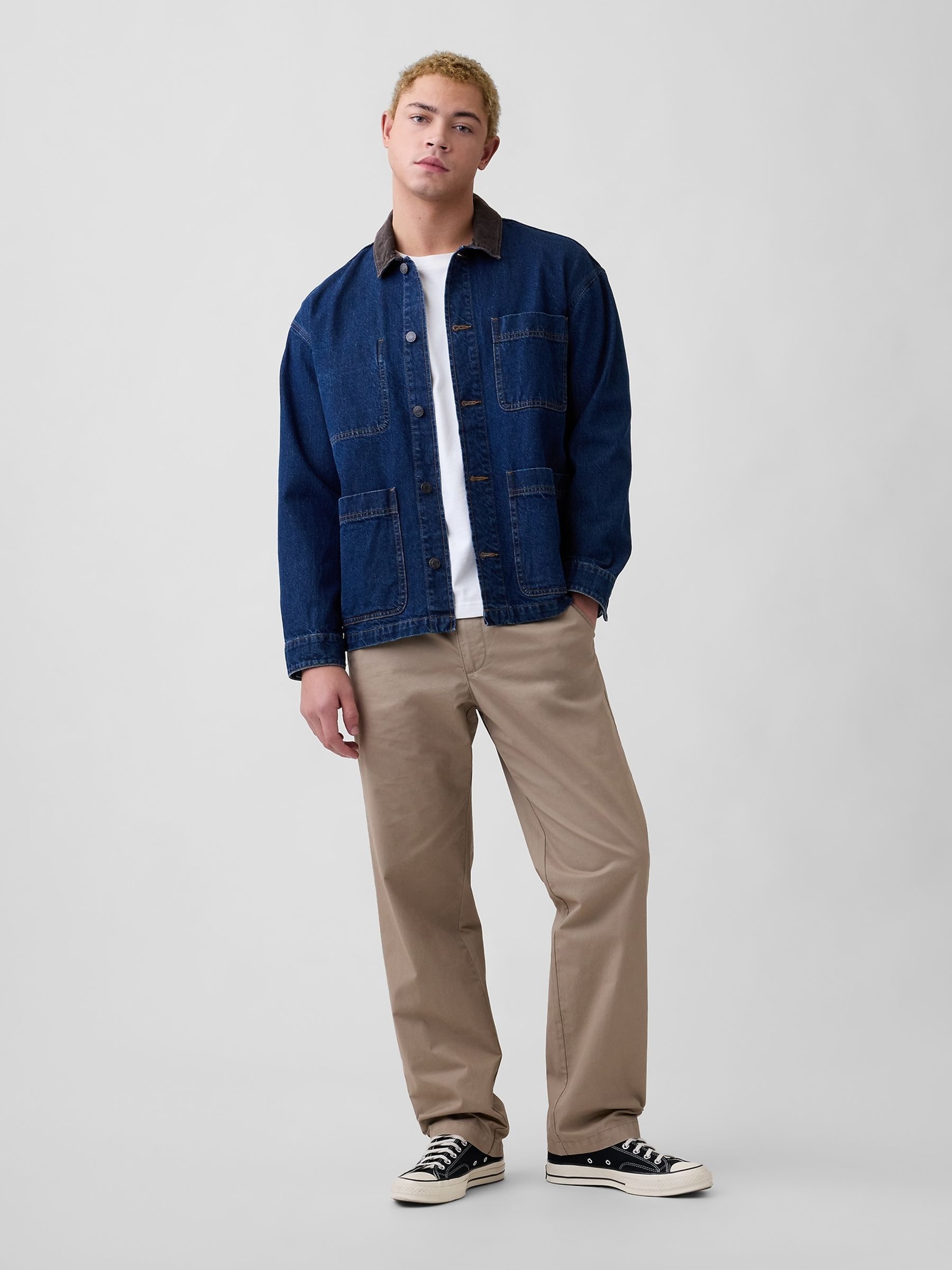 Beige Easy Relaxed Chinos - Image 3 of 6