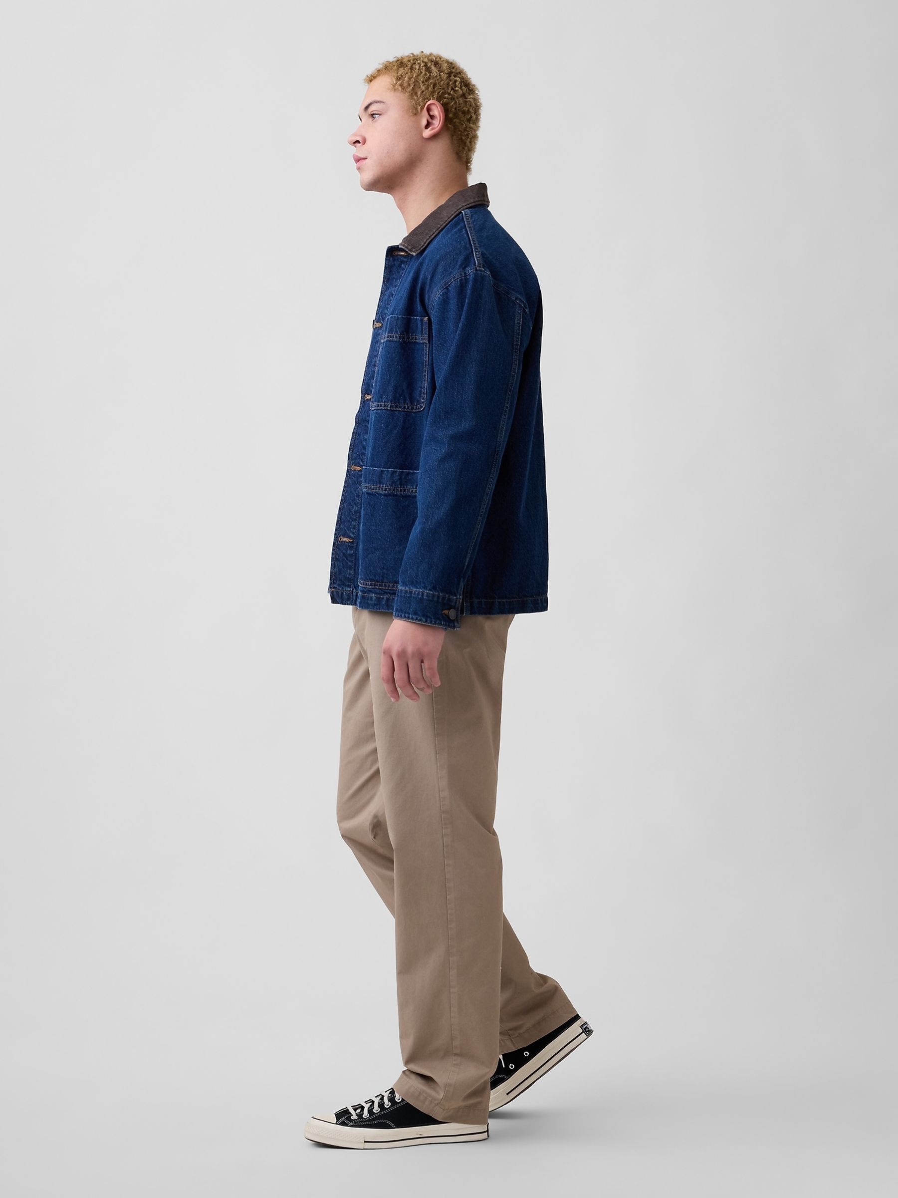 Beige Easy Relaxed Chinos - Image 4 of 6