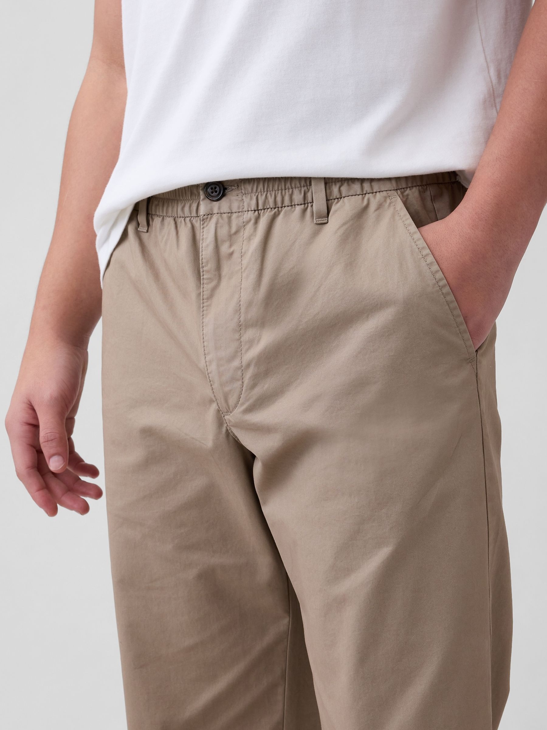 Beige Easy Relaxed Chinos - Image 5 of 6