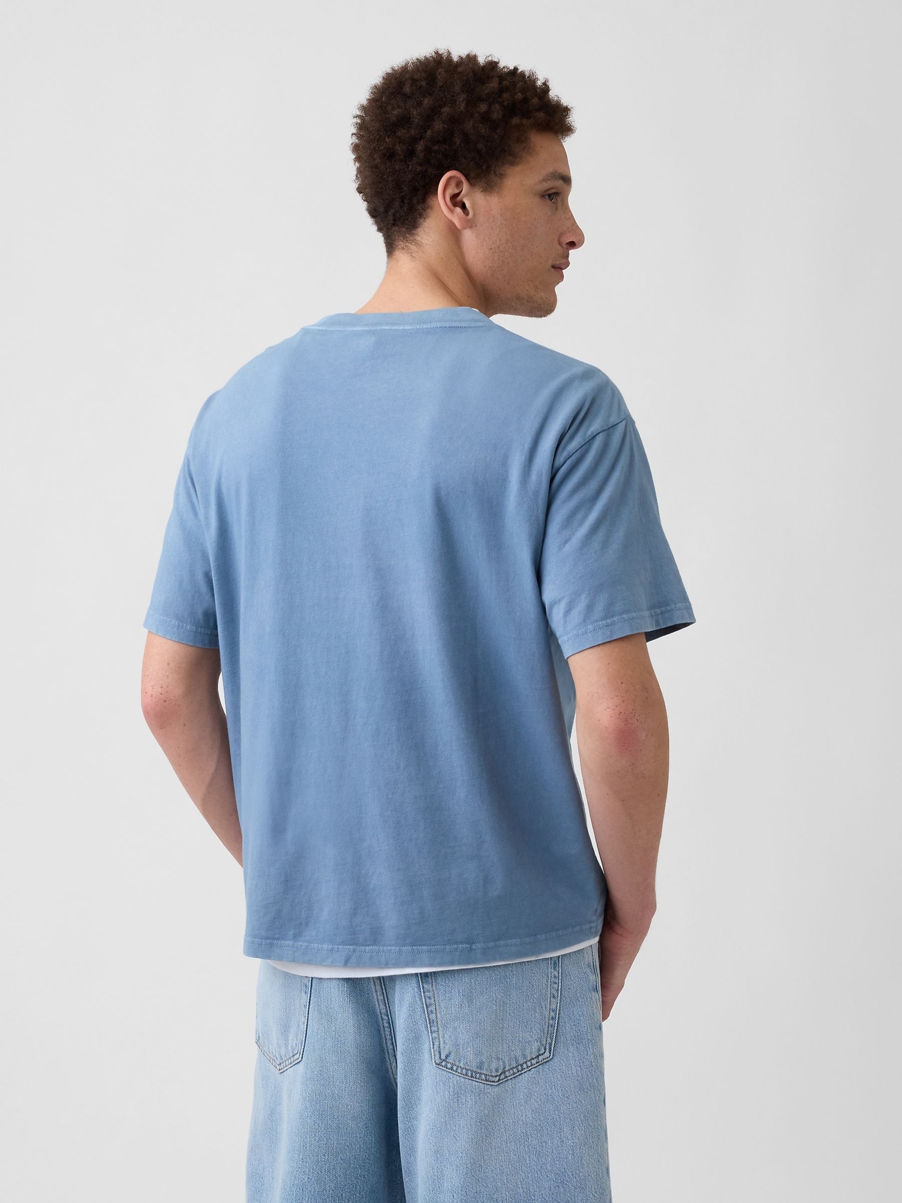 Blue EverydaySoft Boxy Logo Short Sleeve T-Shirt - Image 2 of 5