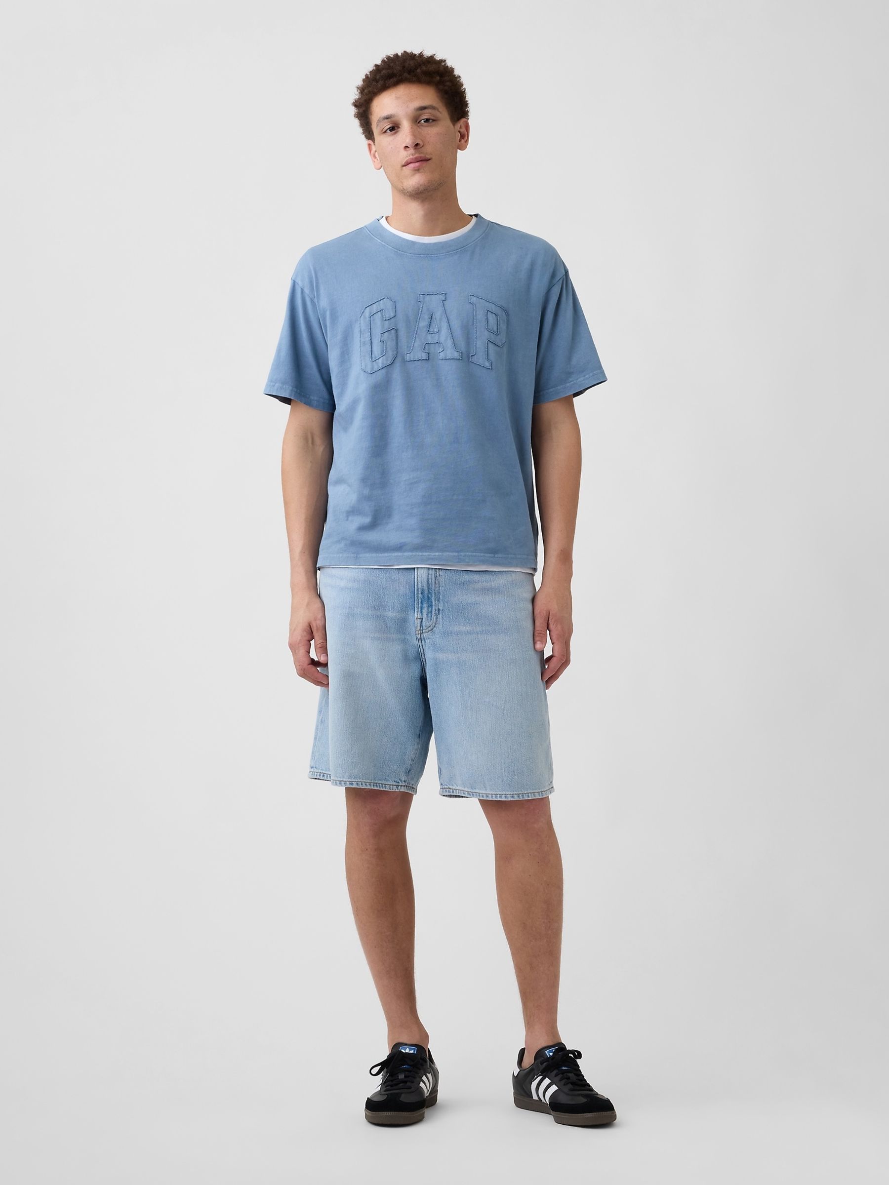 Blue EverydaySoft Boxy Logo Short Sleeve T-Shirt - Image 3 of 5