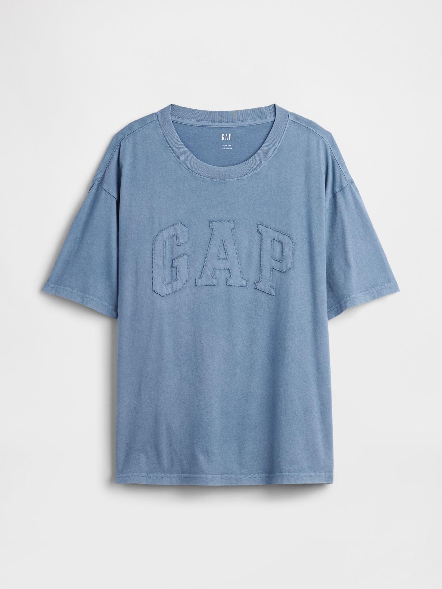 Blue EverydaySoft Boxy Logo Short Sleeve T-Shirt - Image 4 of 5