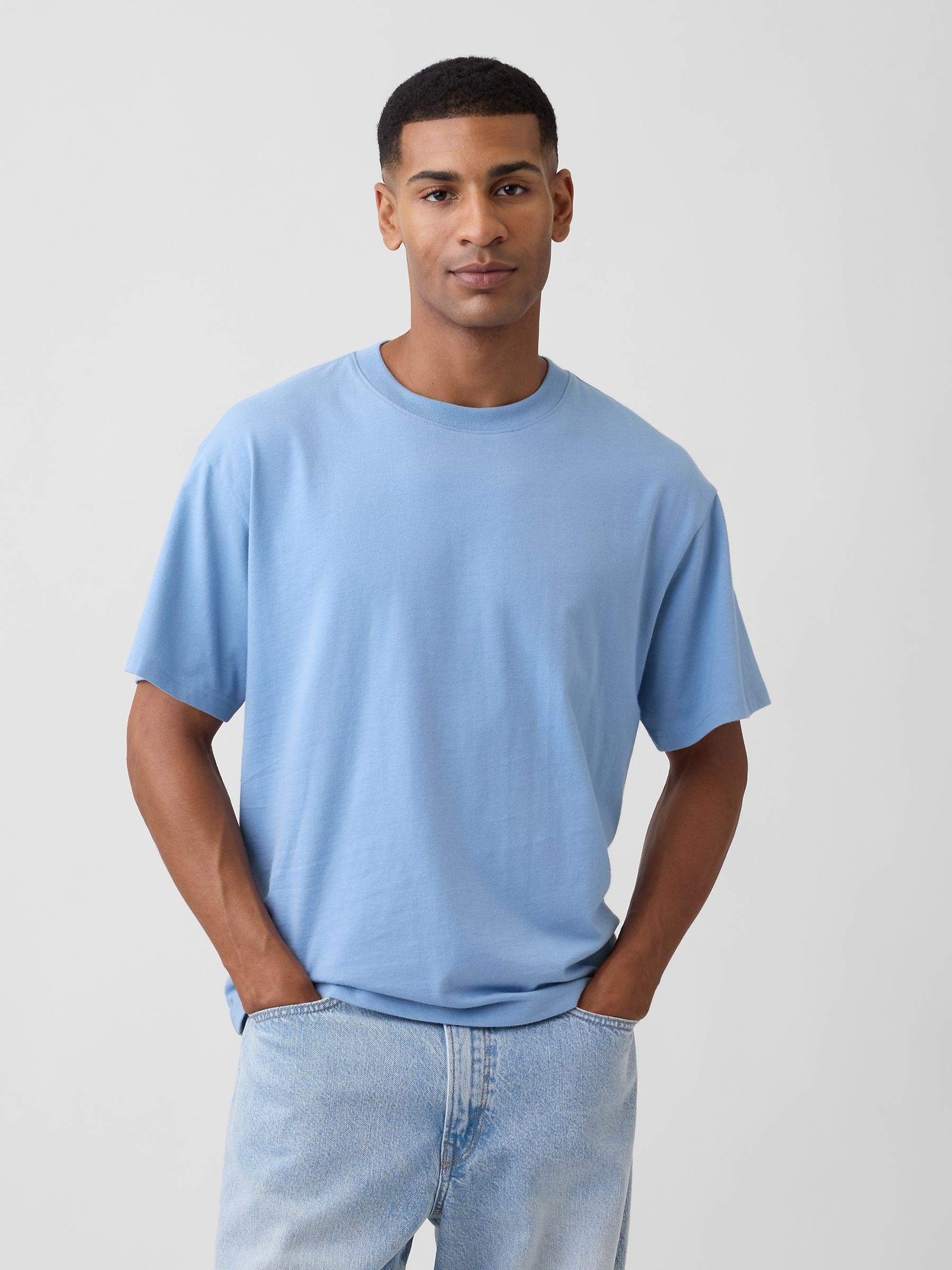 Blue VintageSoft Boxy Short Sleeve T-Shirt - Image 1 of 5
