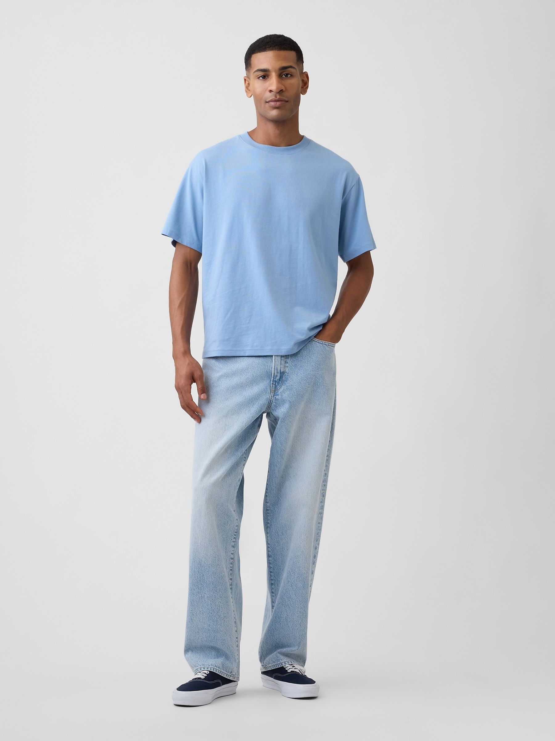 Blue VintageSoft Boxy Short Sleeve T-Shirt - Image 3 of 5