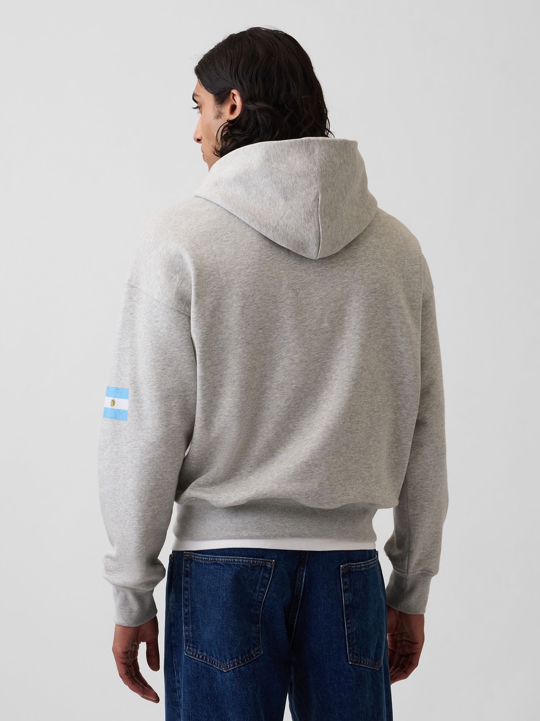 Grey Argentina FIFA WORLD CUP™ Vintage Soft Oversized Hoodie - Image 2 of 4