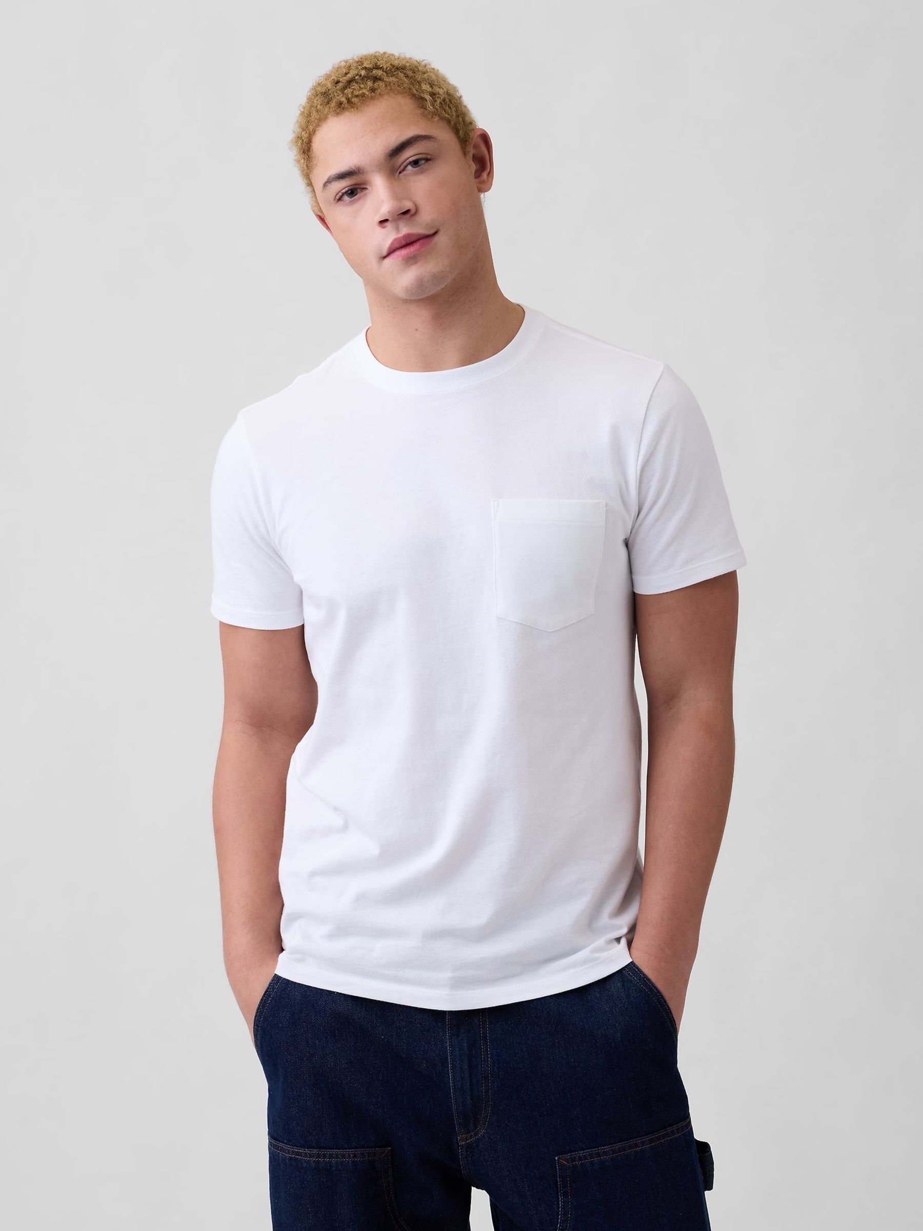 White Everyday Soft Pocket T-Shirt - Image 1 of 5