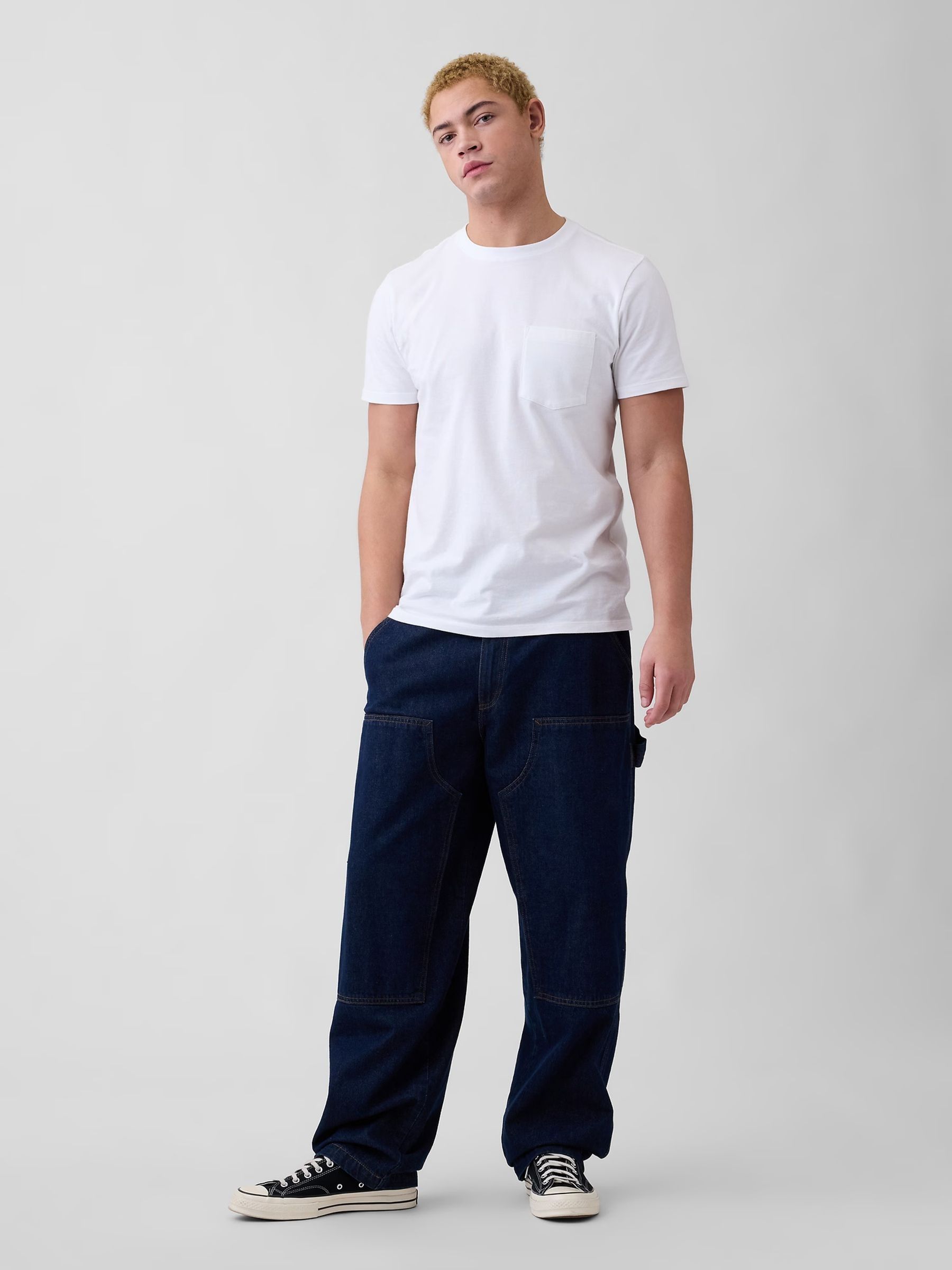White Everyday Soft Pocket T-Shirt - Image 3 of 5