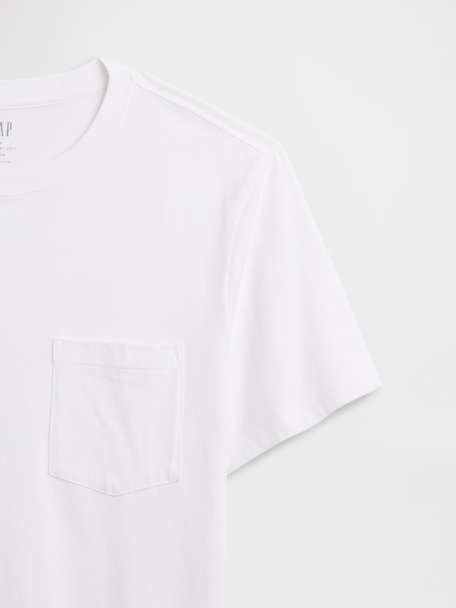 White Everyday Soft Pocket T-Shirt - Image 5 of 5 White Everyday Soft Pocket T-Shirt - Image 5 of 5