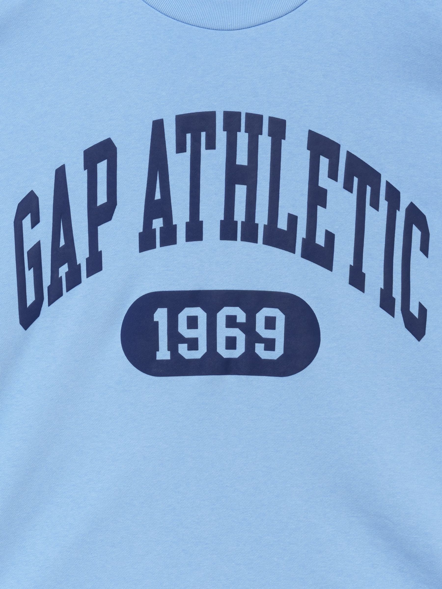 Blue Relaxed French Terry Graphic Short Sleeve T-Shirt - Image 2 of 2