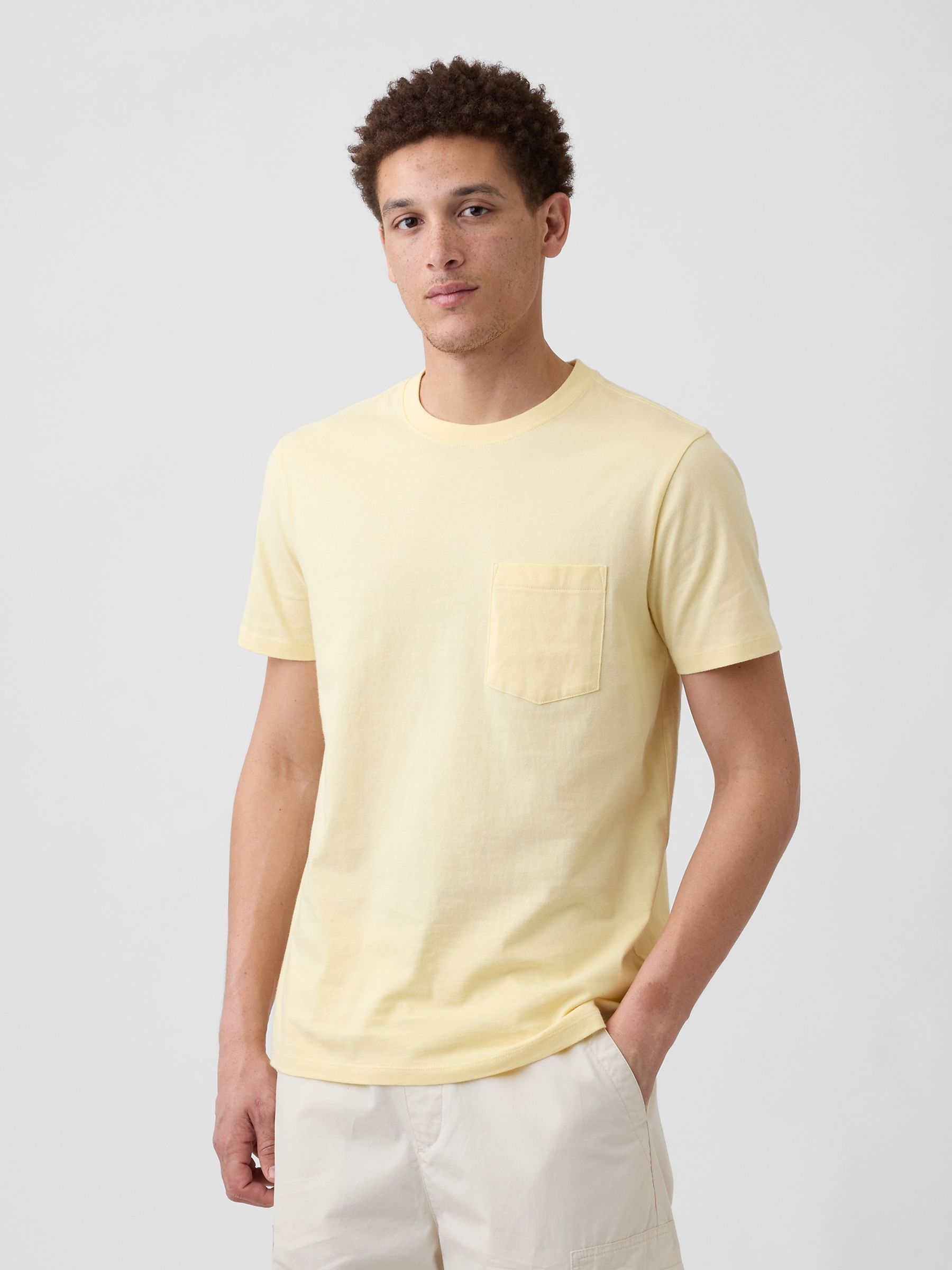 Yellow Everyday Soft Pocket Short Sleeve T-Shirt - Image 1 of 5