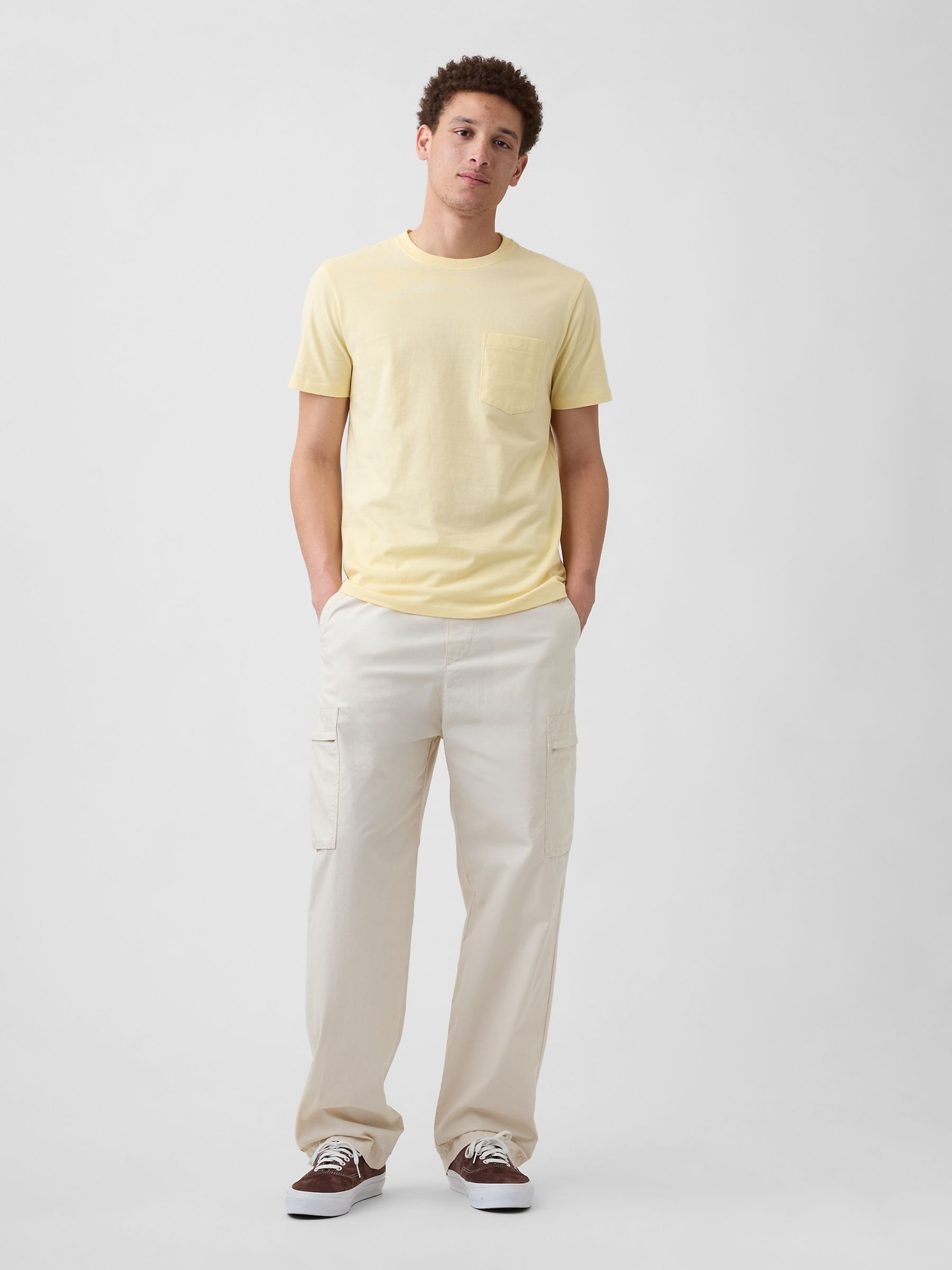Yellow Everyday Soft Pocket Short Sleeve T-Shirt - Image 3 of 5