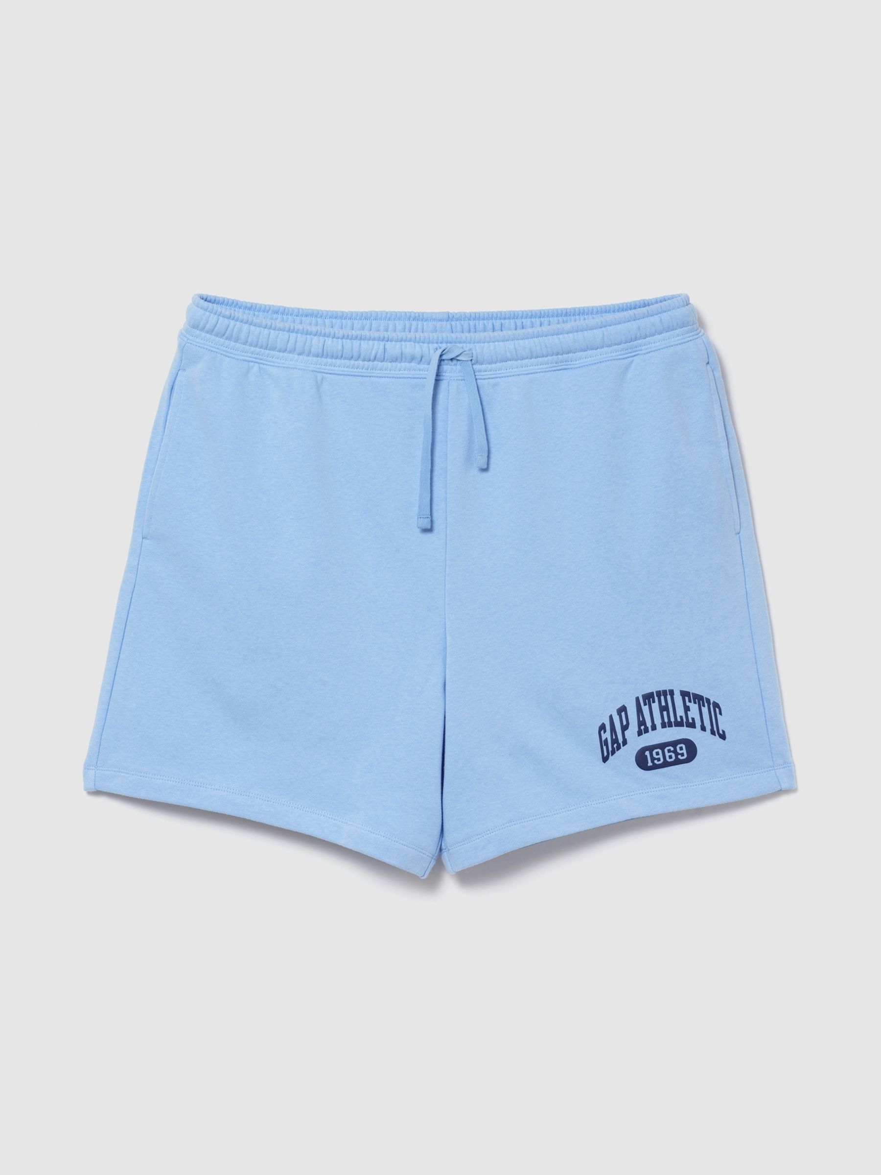Blue Relaxed French Terry Graphic Shorts - Image 1 of 2