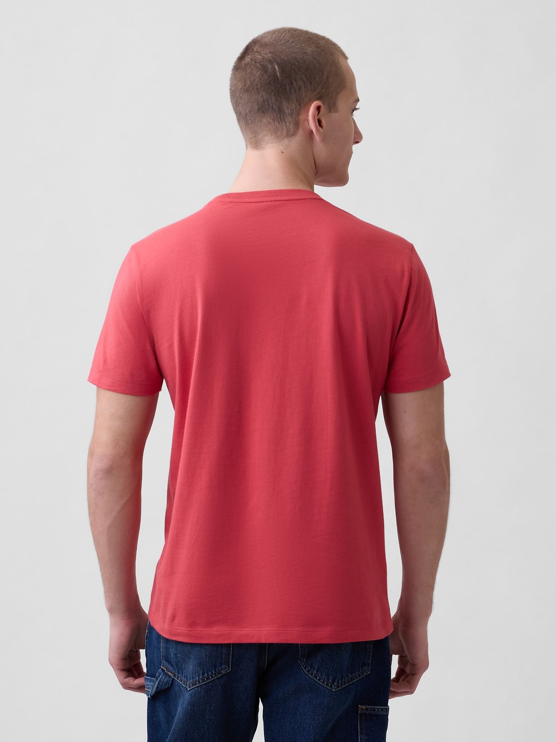 Red Pocket Short Sleeve T-Shirt - Image 2 of 4