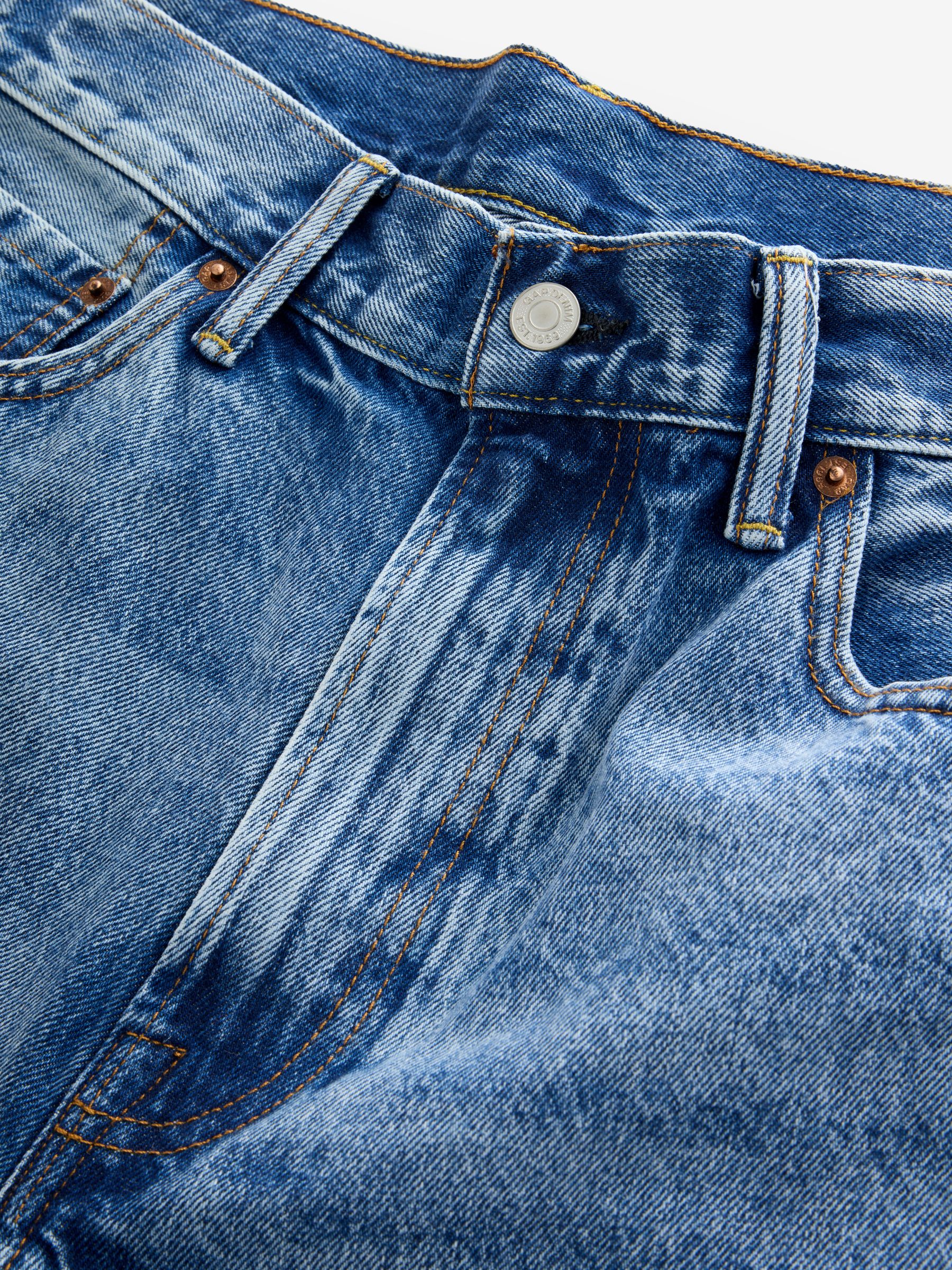 Medium Wash Loose Denim Shorts - Image 3 of 5