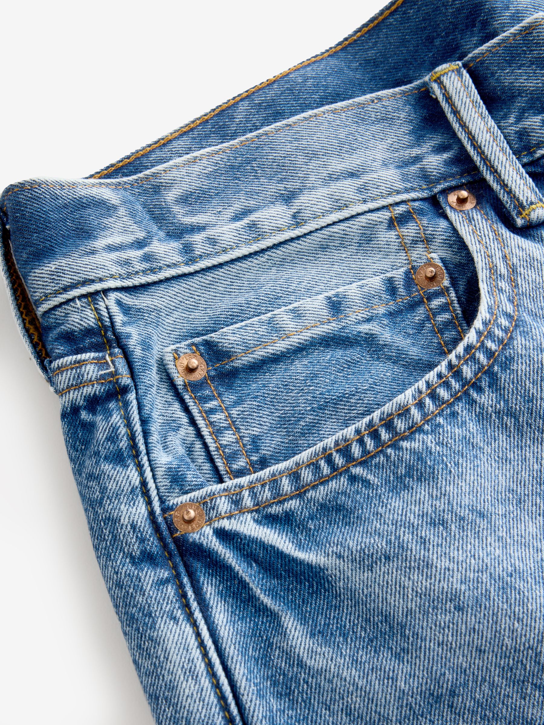 Medium Wash Loose Denim Shorts - Image 4 of 5