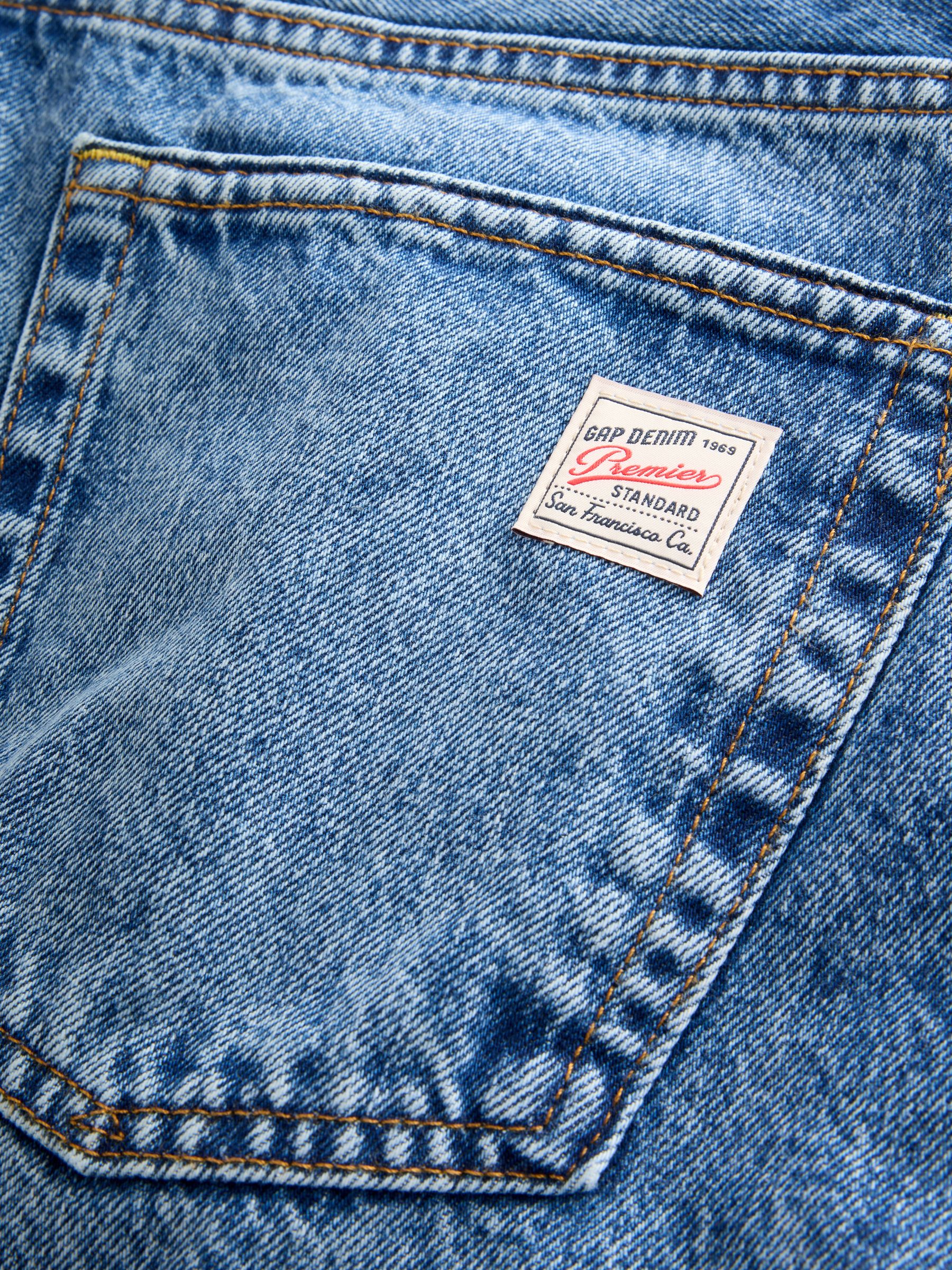 Medium Wash Loose Denim Shorts - Image 5 of 5