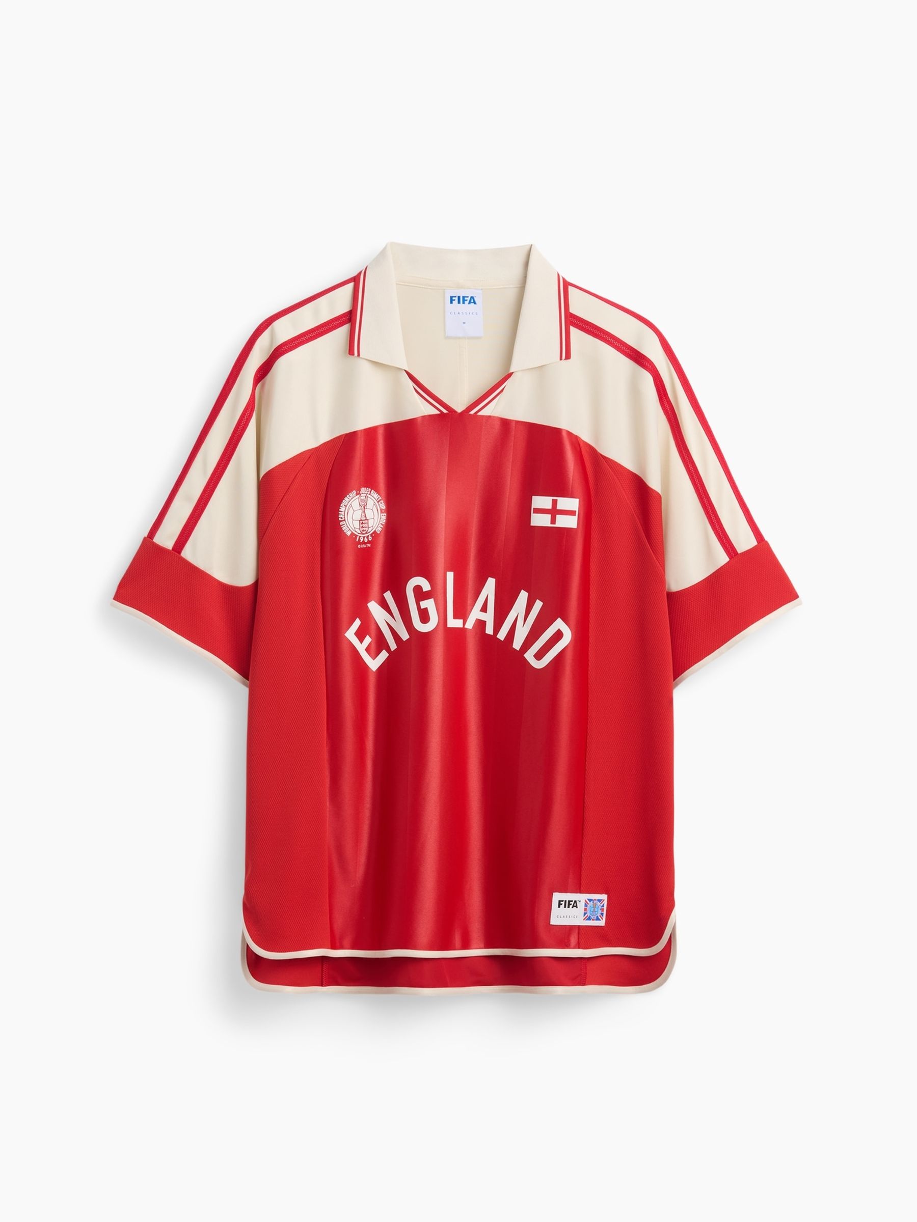 Red England FIFA WORLD CUP™ Oversized Football Jersey T-Shirt - Image 5 of 5 Red England FIFA WORLD CUP™ Oversized Football Jersey T-Shirt - Image 5 of 5