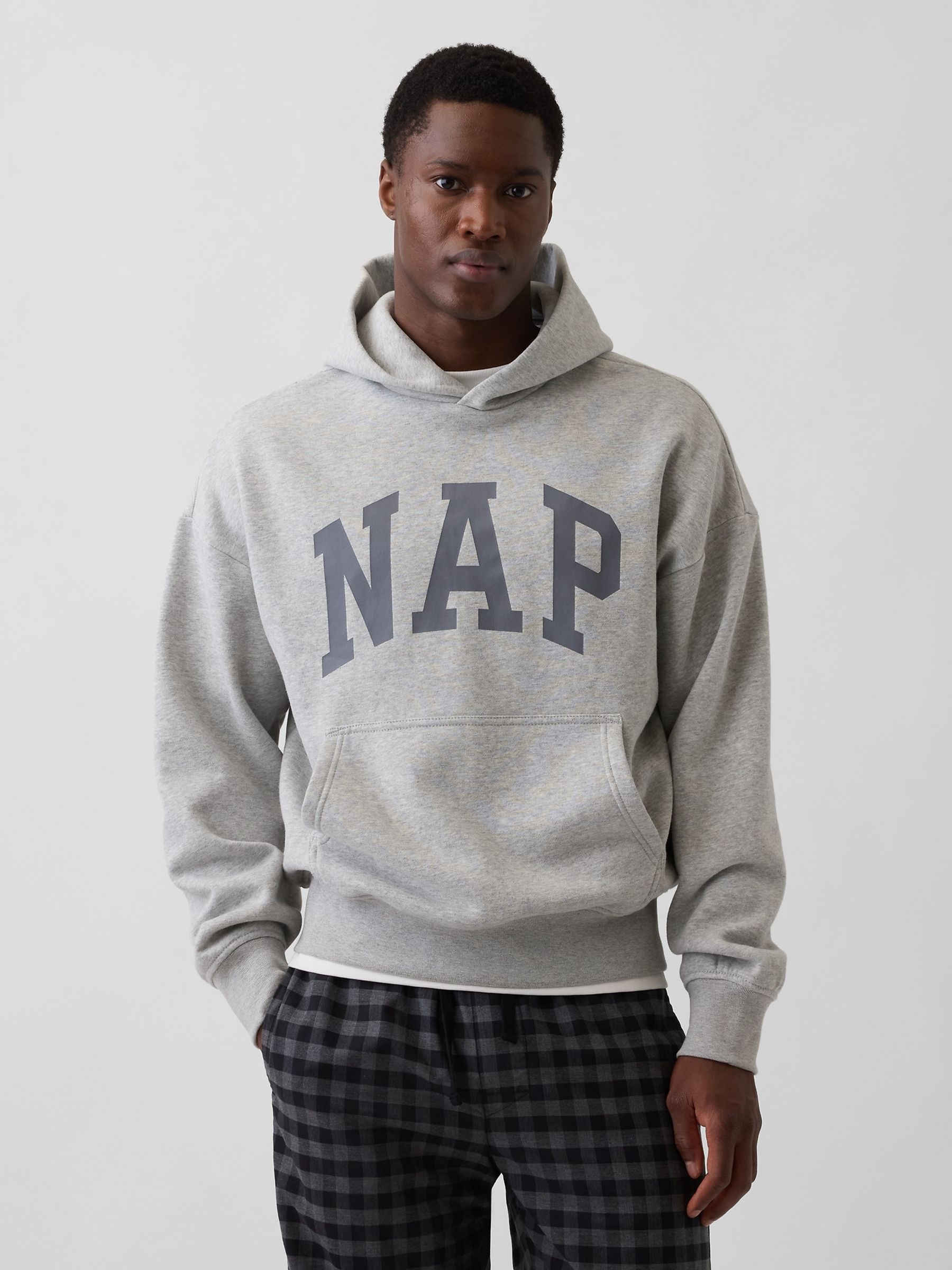 Grey VintageSoft NAP Logo Hoodie - Image 1 of 6