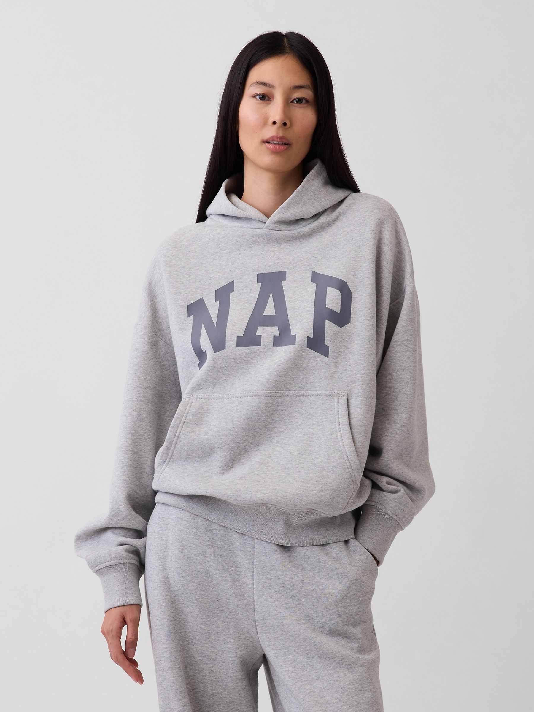 Grey VintageSoft NAP Logo Hoodie - Image 4 of 6