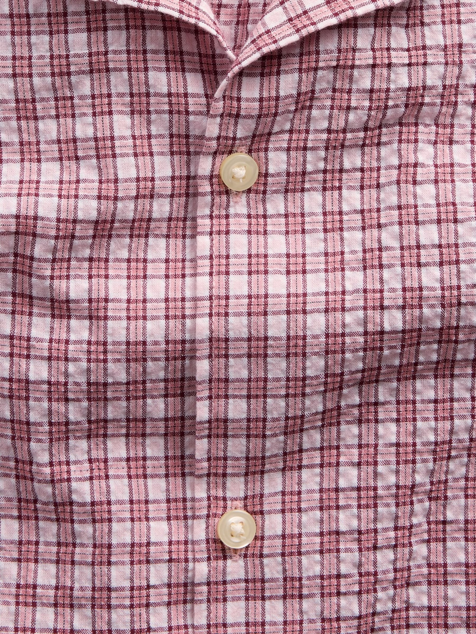 Pink Check Crinkle-Cotton Holiday Shirt - Image 5 of 5