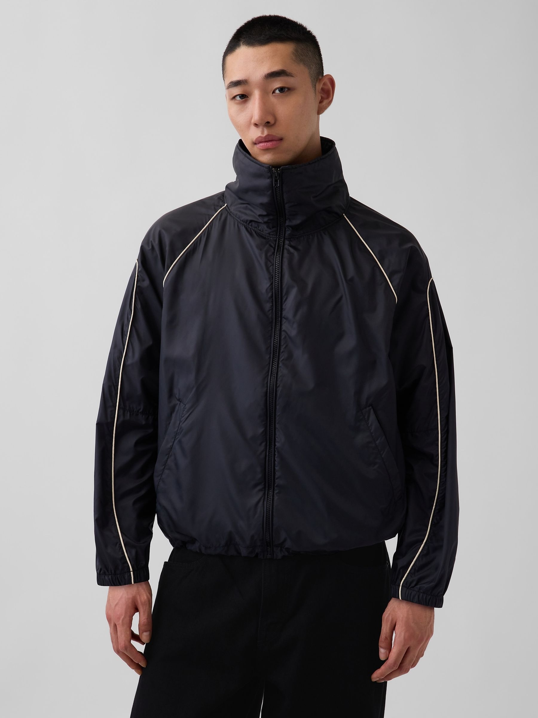 OuiGap Black Packable Track Jacket - Image 1 of 5
