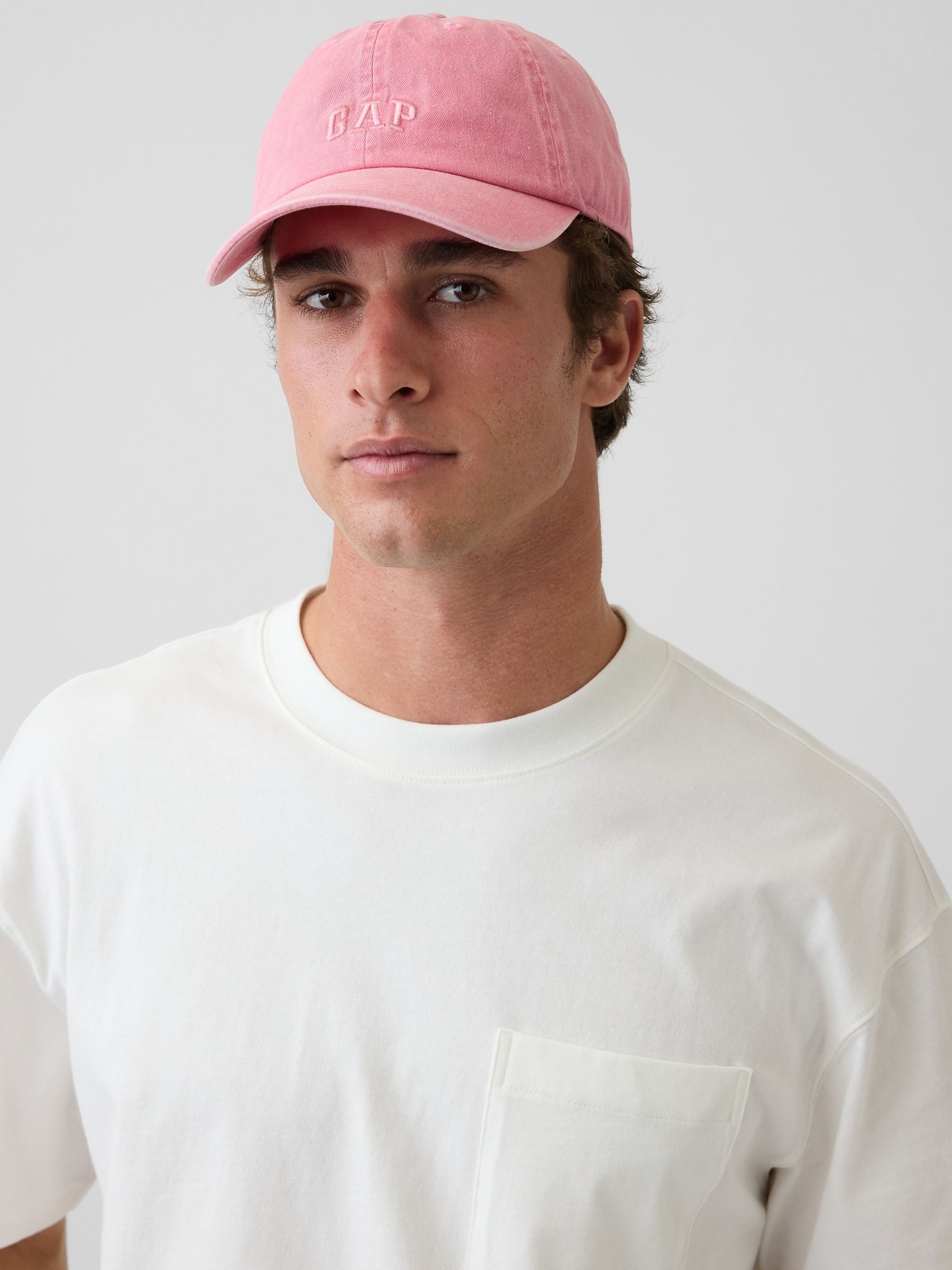 Pink Washed Logo Baseball Hat - Image 1 of 3