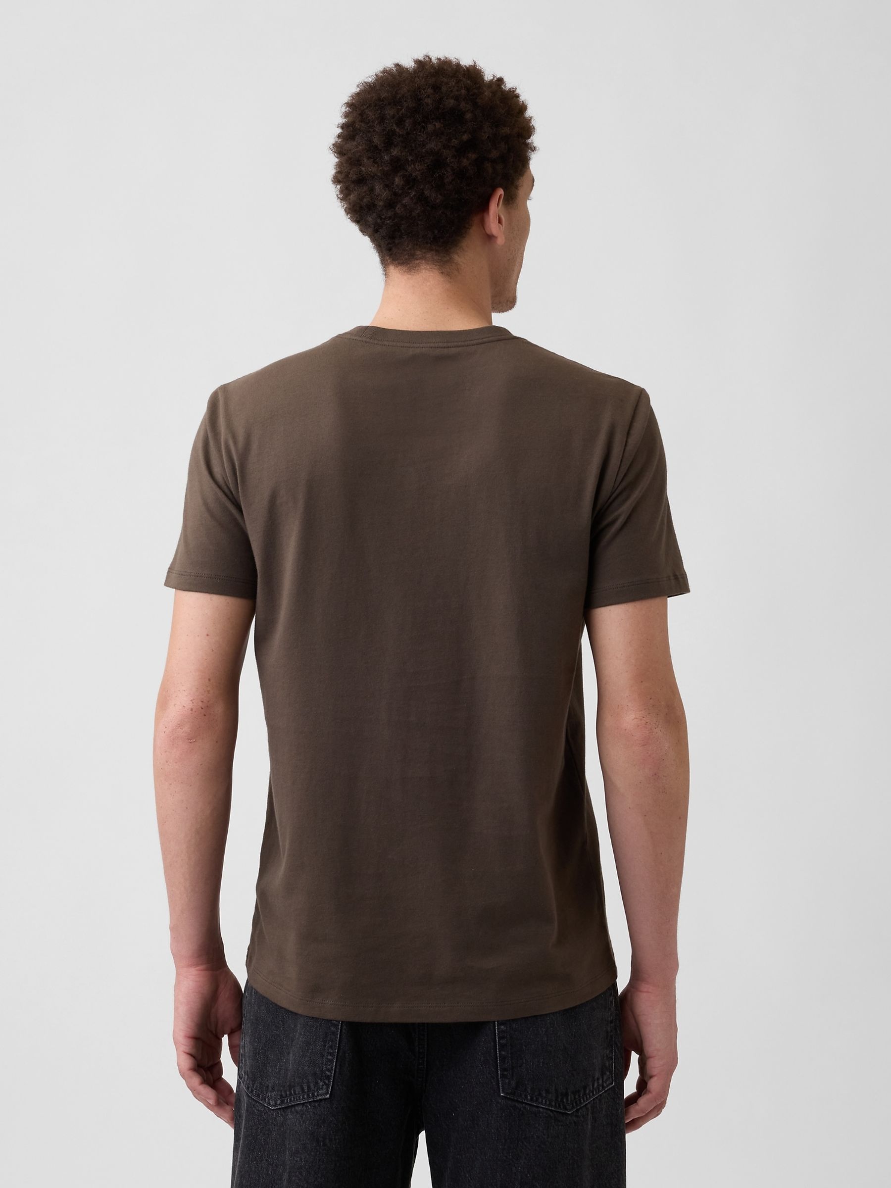 Brown Everyday Soft Crew Neck Short Sleeve T-Shirt - Image 2 of 5