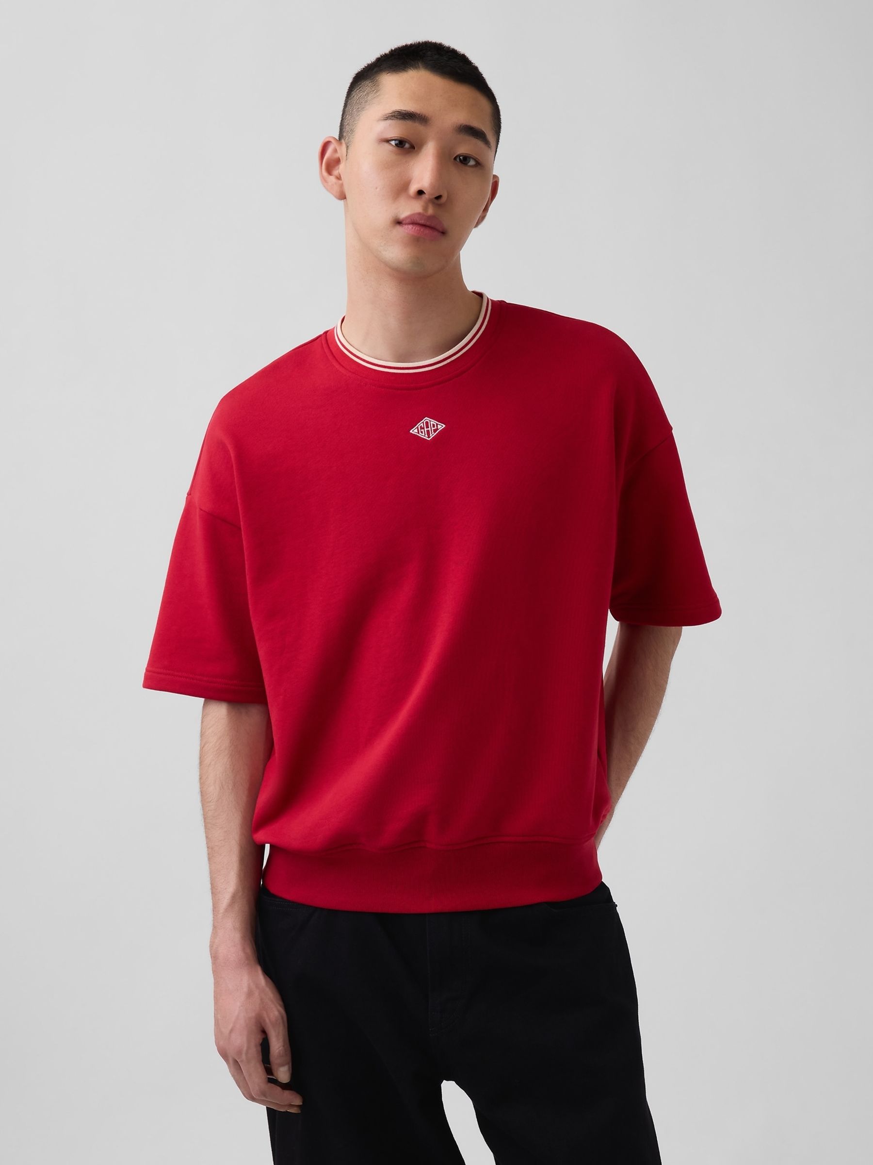 x OuiGap Red Heavyweight French Terry T-Shirt - Image 1 of 4