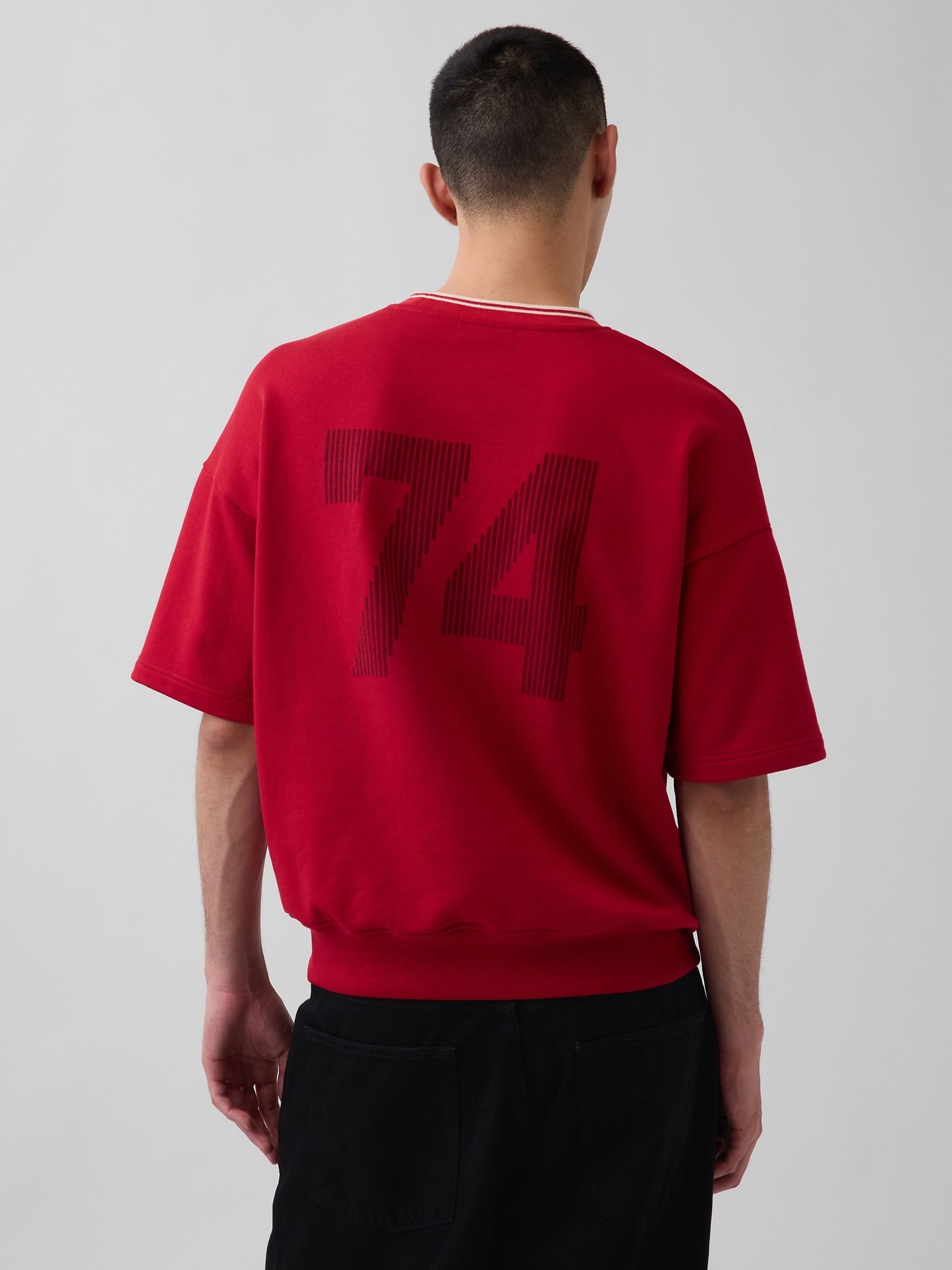 x OuiGap Red Heavyweight French Terry T-Shirt - Image 2 of 4