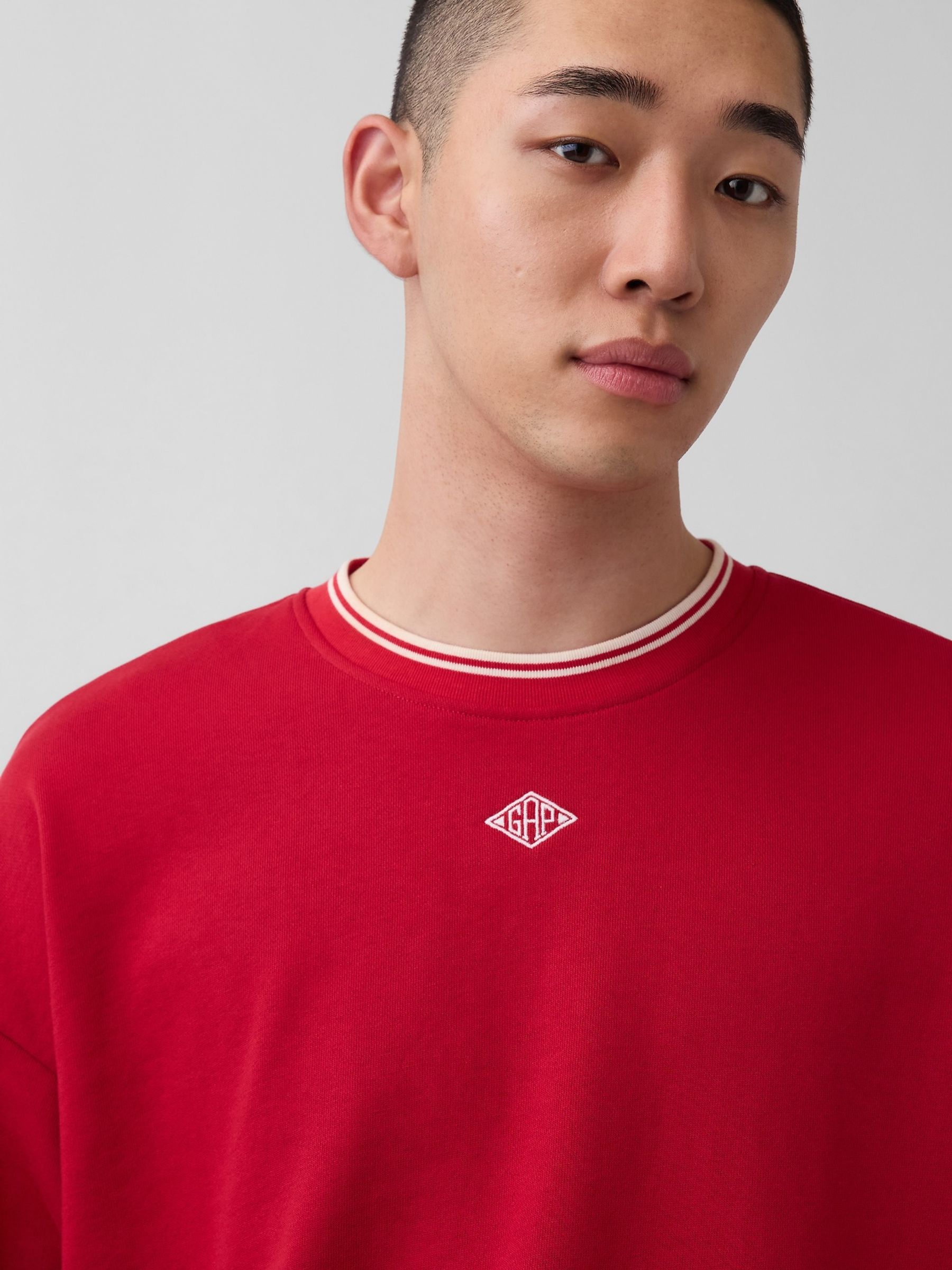 x OuiGap Red Heavyweight French Terry T-Shirt - Image 4 of 4