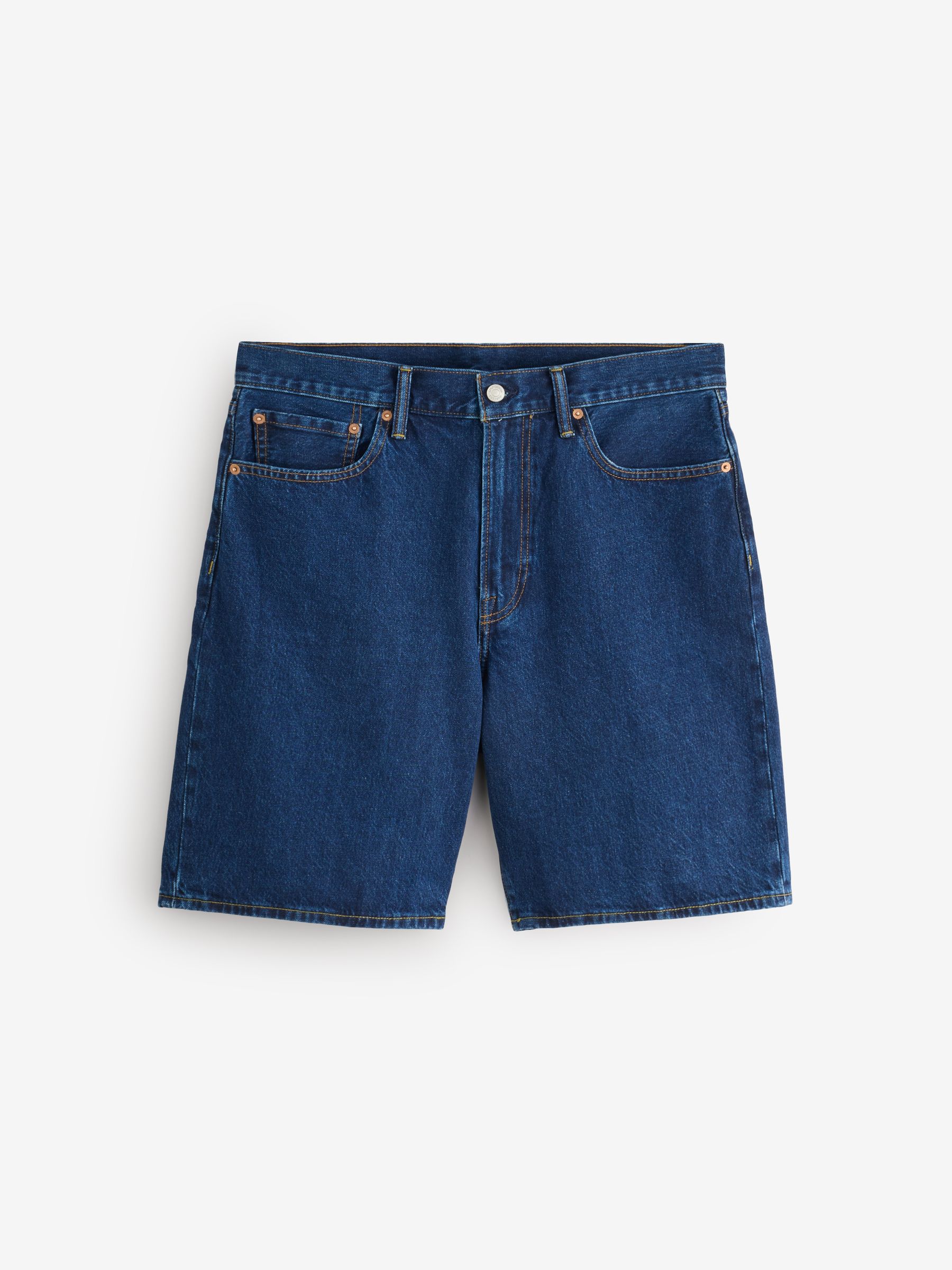 Dark Wash Loose Denim Shorts - Image 1 of 5
