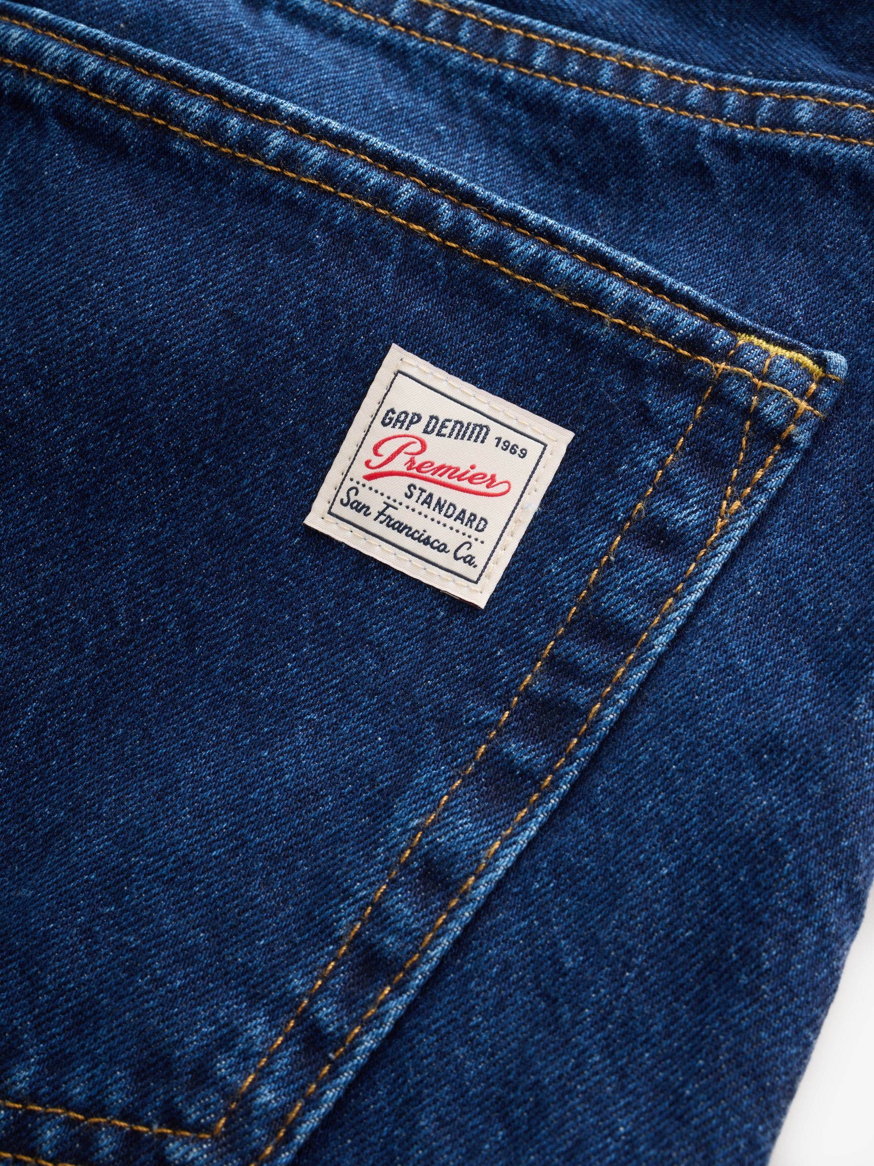 Dark Wash Loose Denim Shorts - Image 5 of 5