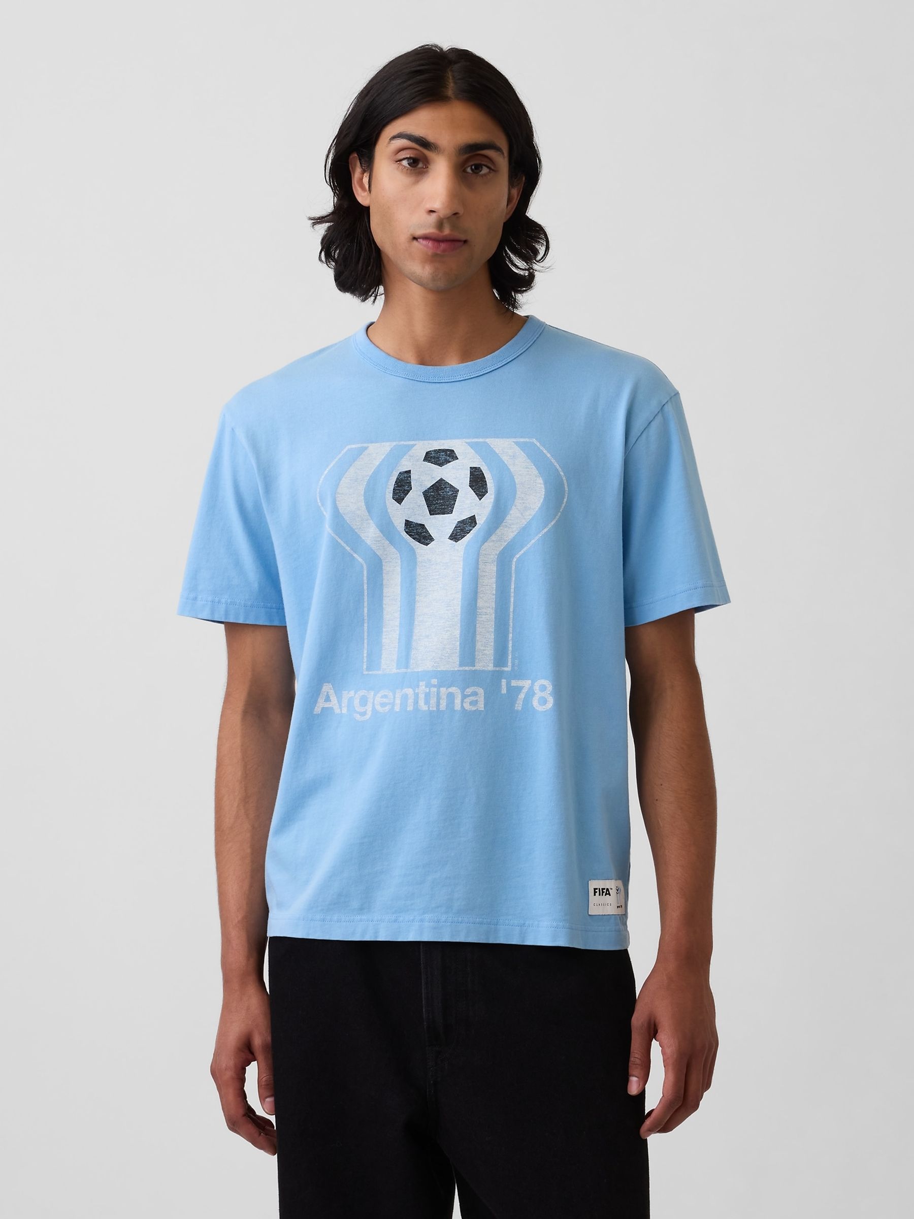 Blue Argentina FIFA WORLD CUP™ Relaxed Graphic Short Sleeve T-Shirt - Image 1 of 4