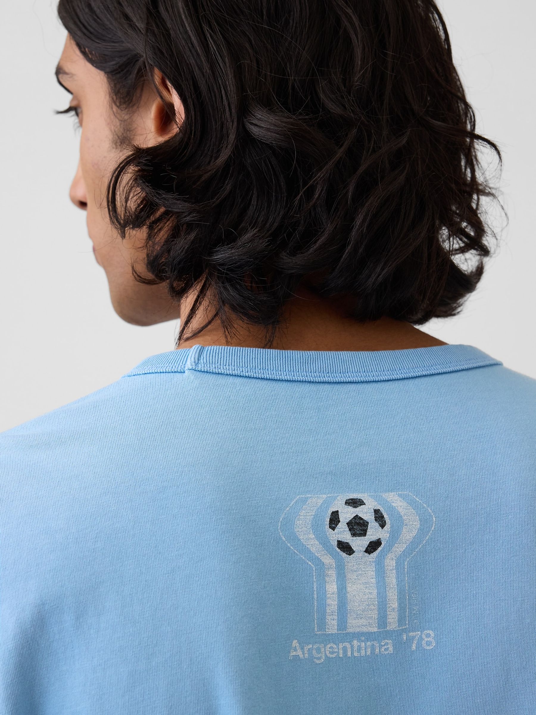 Blue Argentina FIFA WORLD CUP™ Relaxed Graphic Short Sleeve T-Shirt - Image 4 of 4