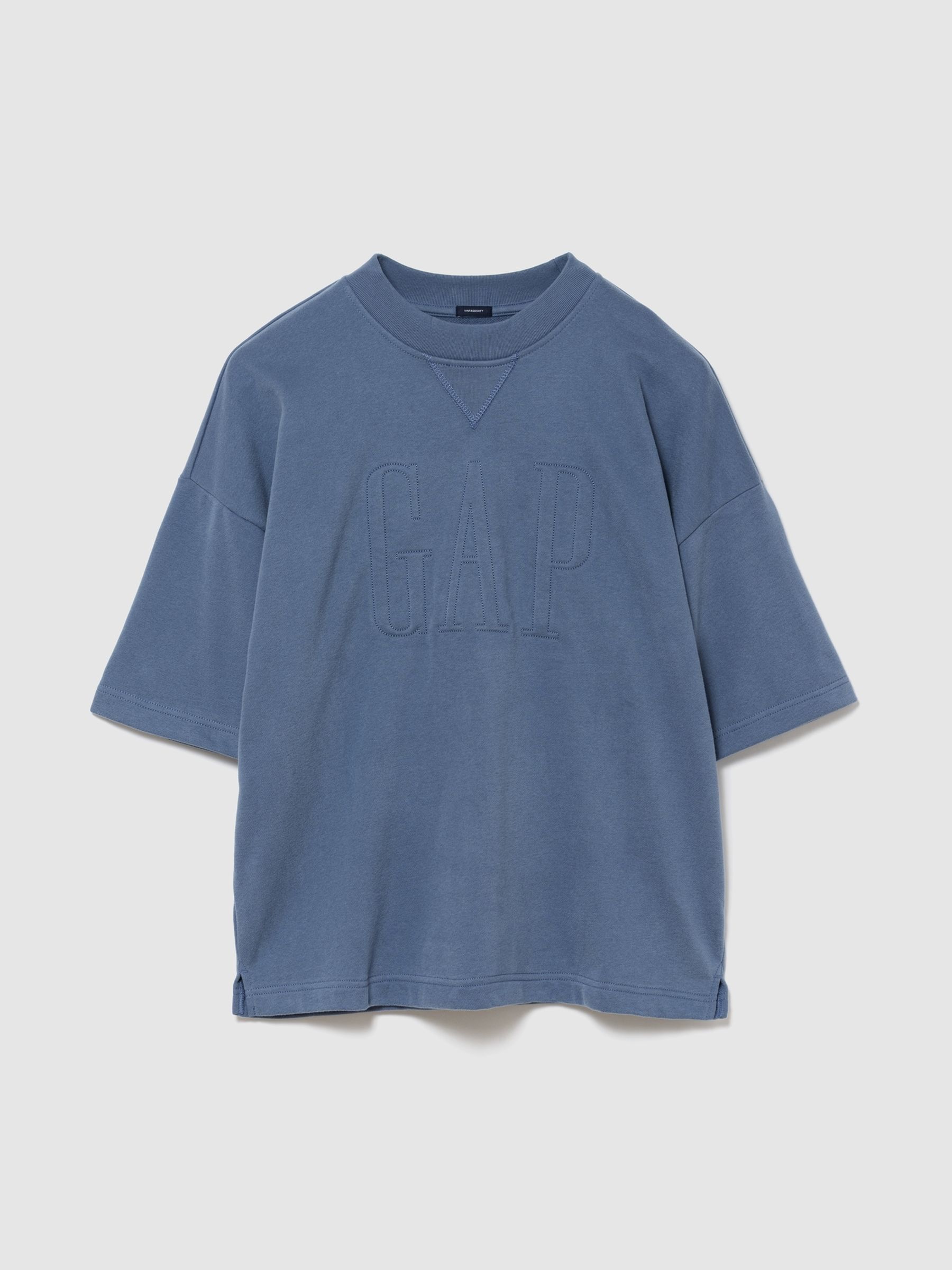 Blue Vintage Soft French Terry Oversized Logo Sweatshirt - Image 1 of 2