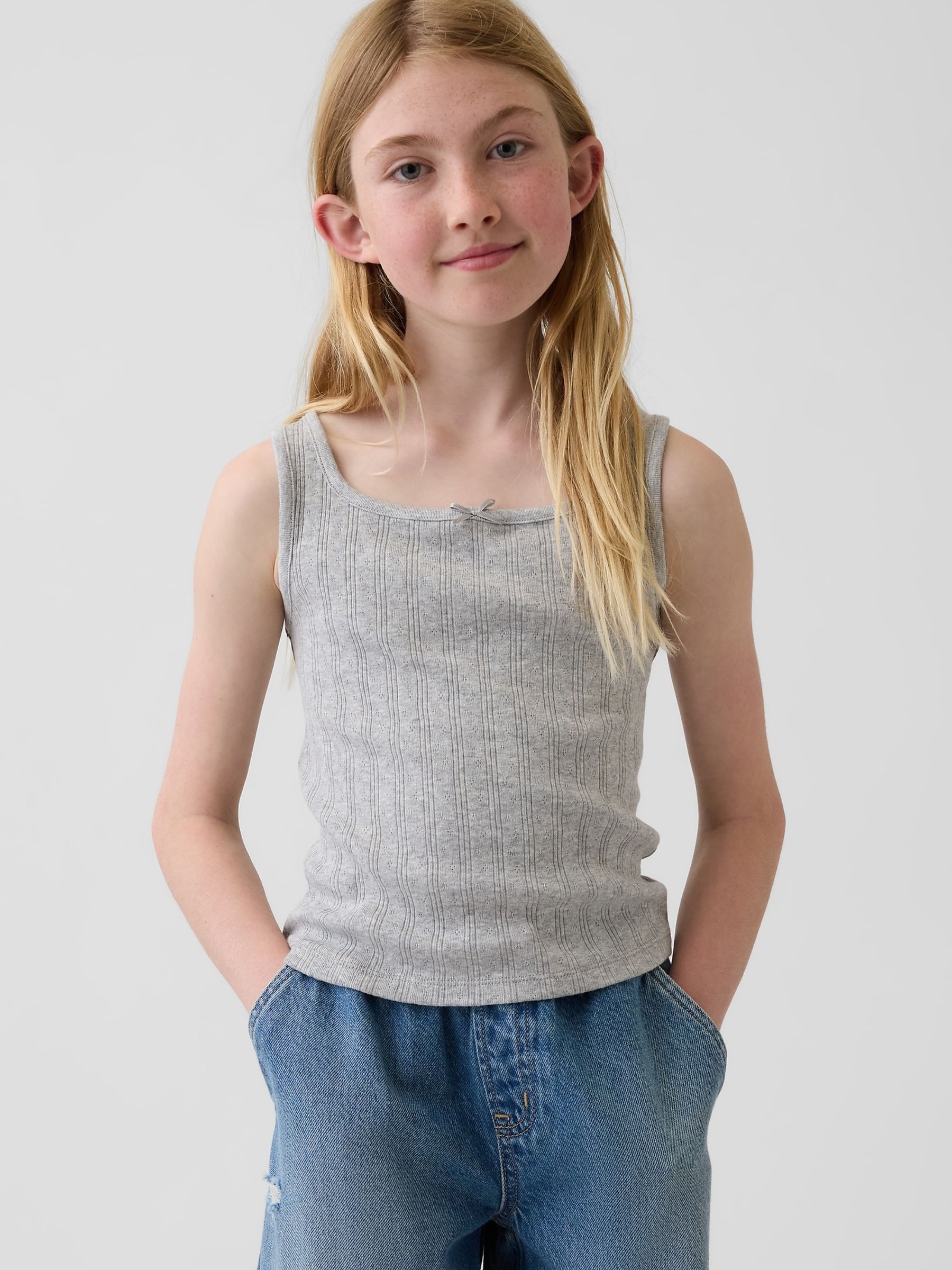 Grey Pointelle Vest - Image 1 of 4