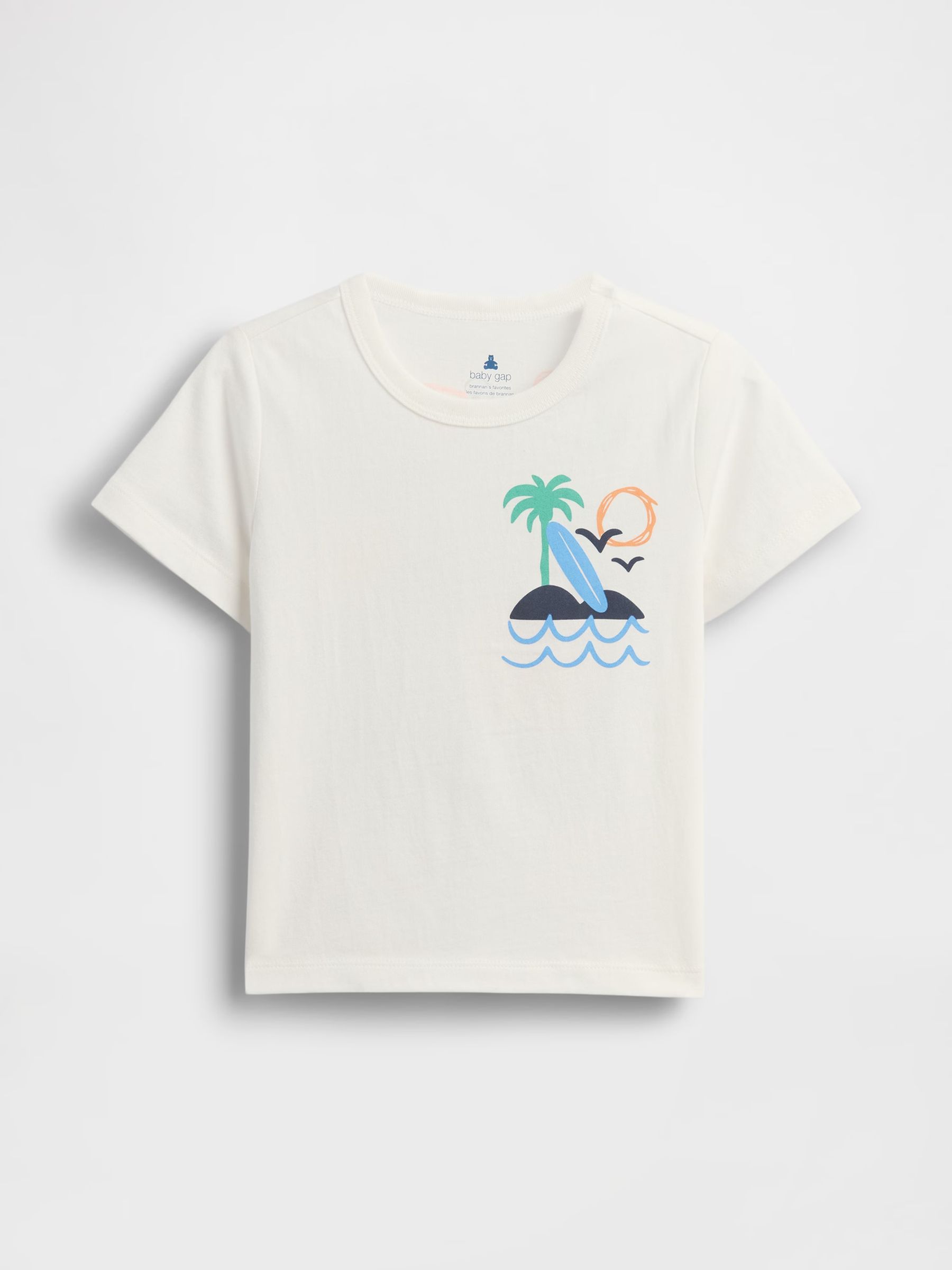 White Surfing Graphic Short Sleeve T-Shirt - Image 1 of 2