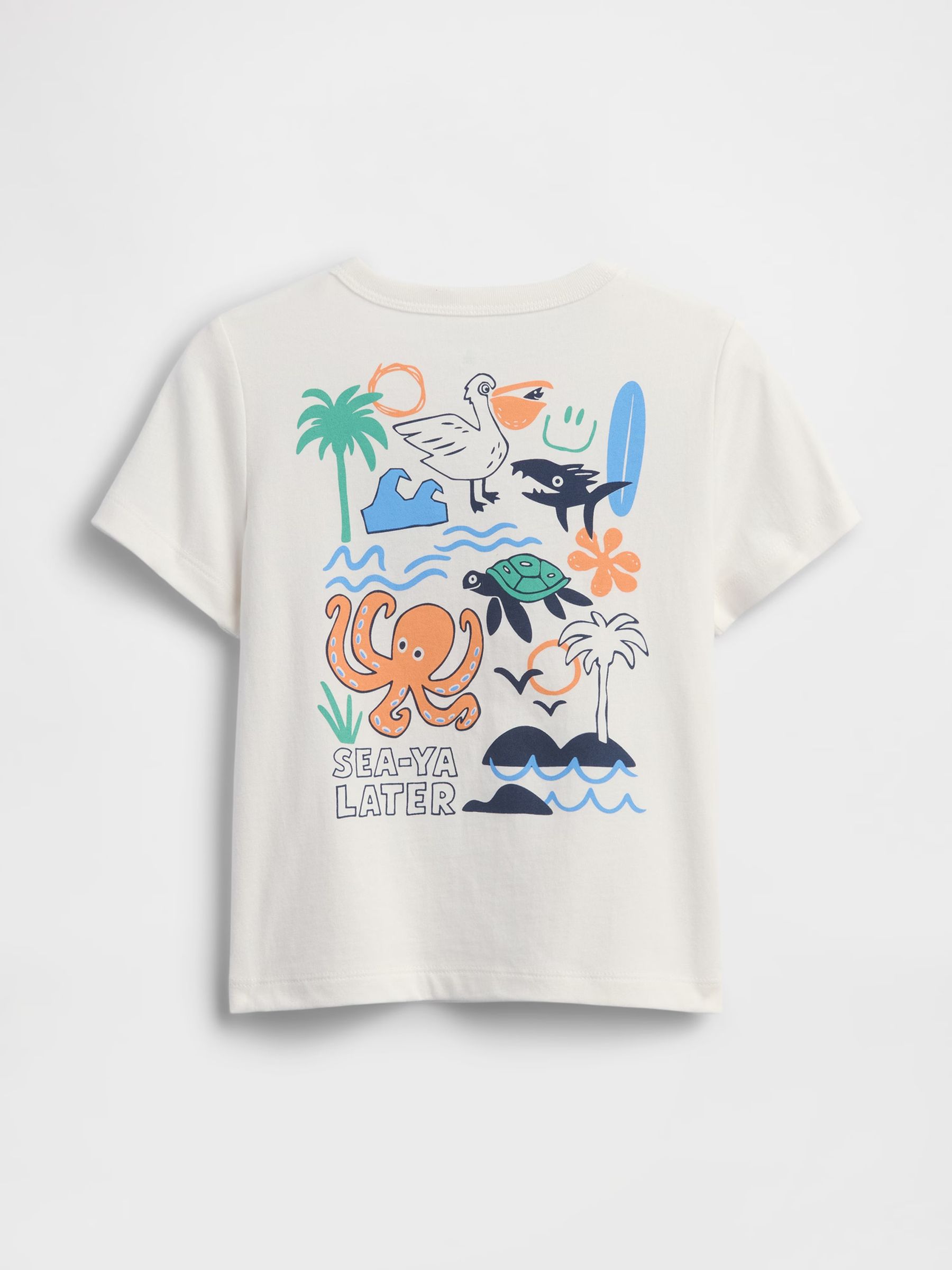 White Surfing Graphic Short Sleeve T-Shirt - Image 2 of 2