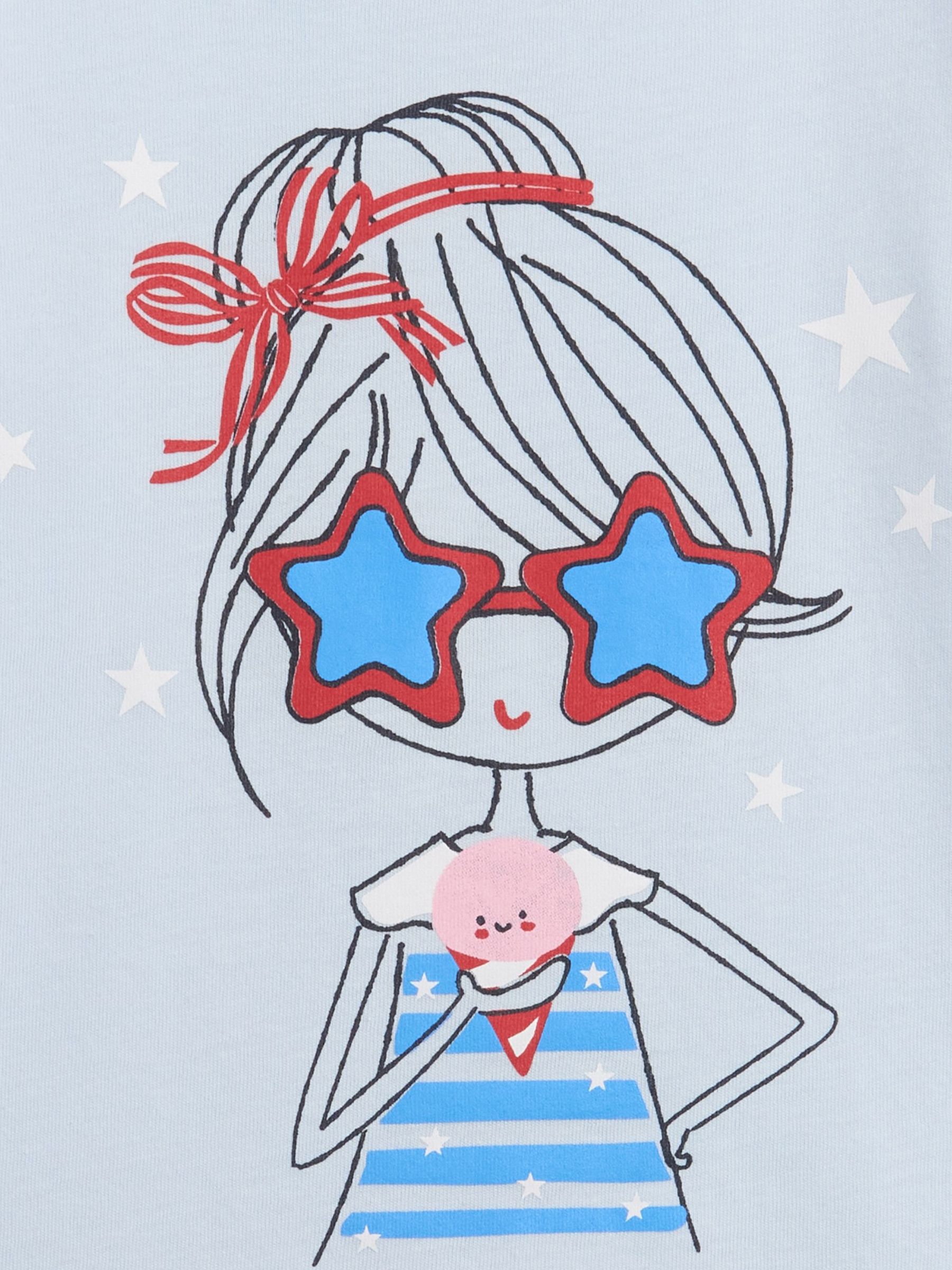 Blue Graphic Short Sleeve T-Shirt - Image 3 of 3