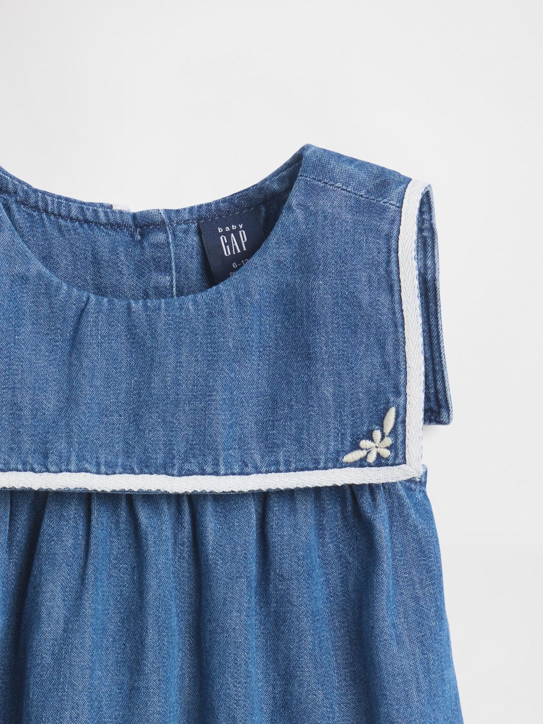 Medium Wash Denim Sailor Bubble One-Piece - Image 3 of 3