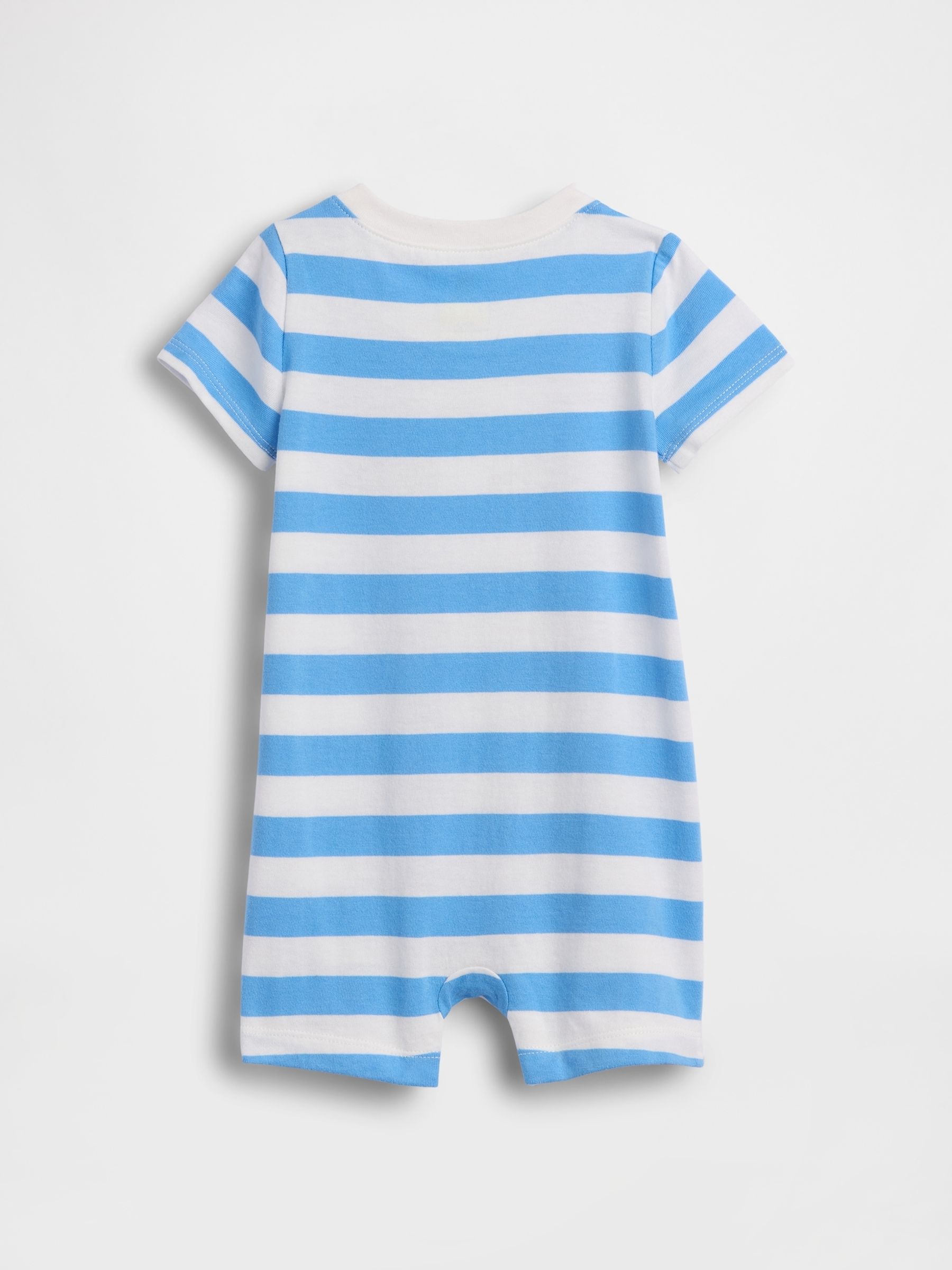 Blue Stripe Logo Shorts One-Piece - Image 2 of 3
