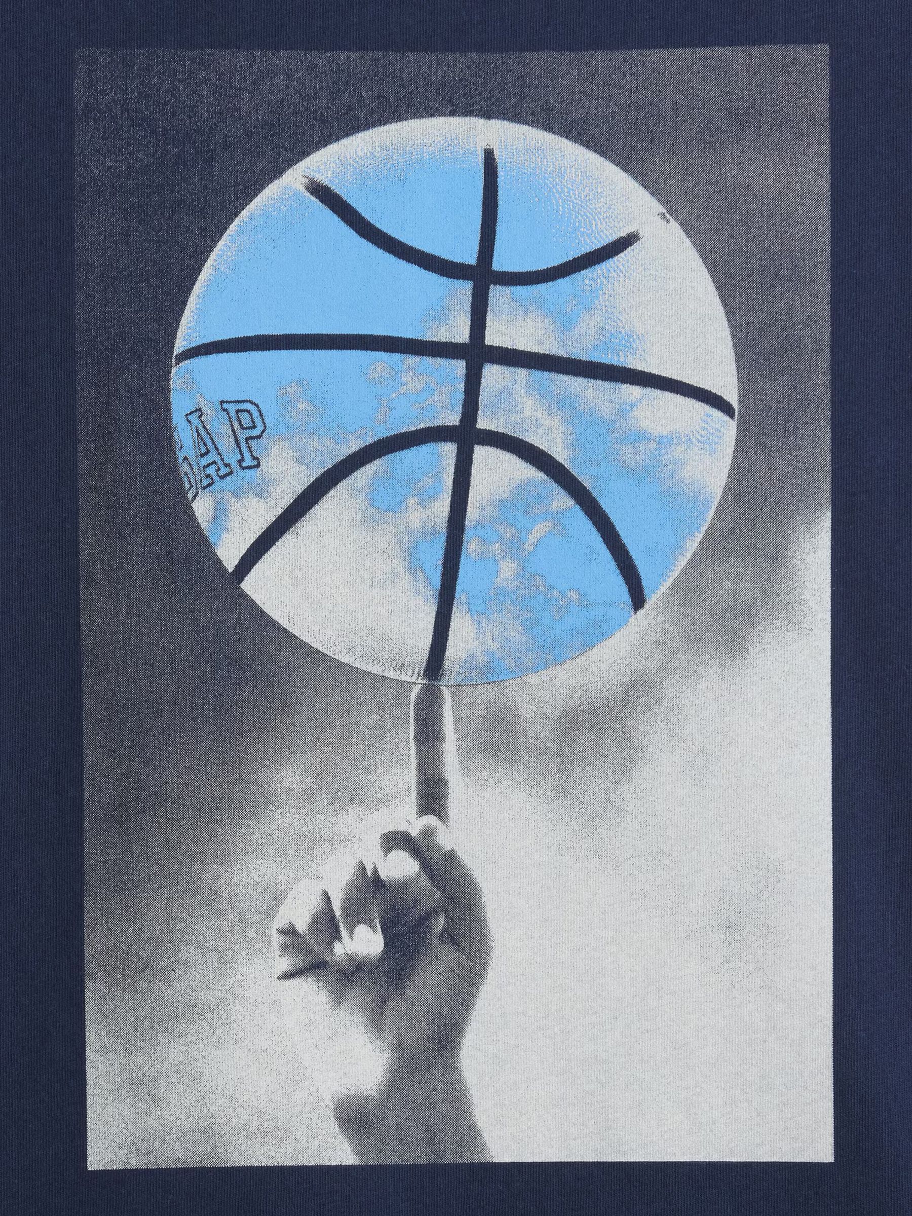 Navy Basketbal Graphic T-Shirt - Image 3 of 3