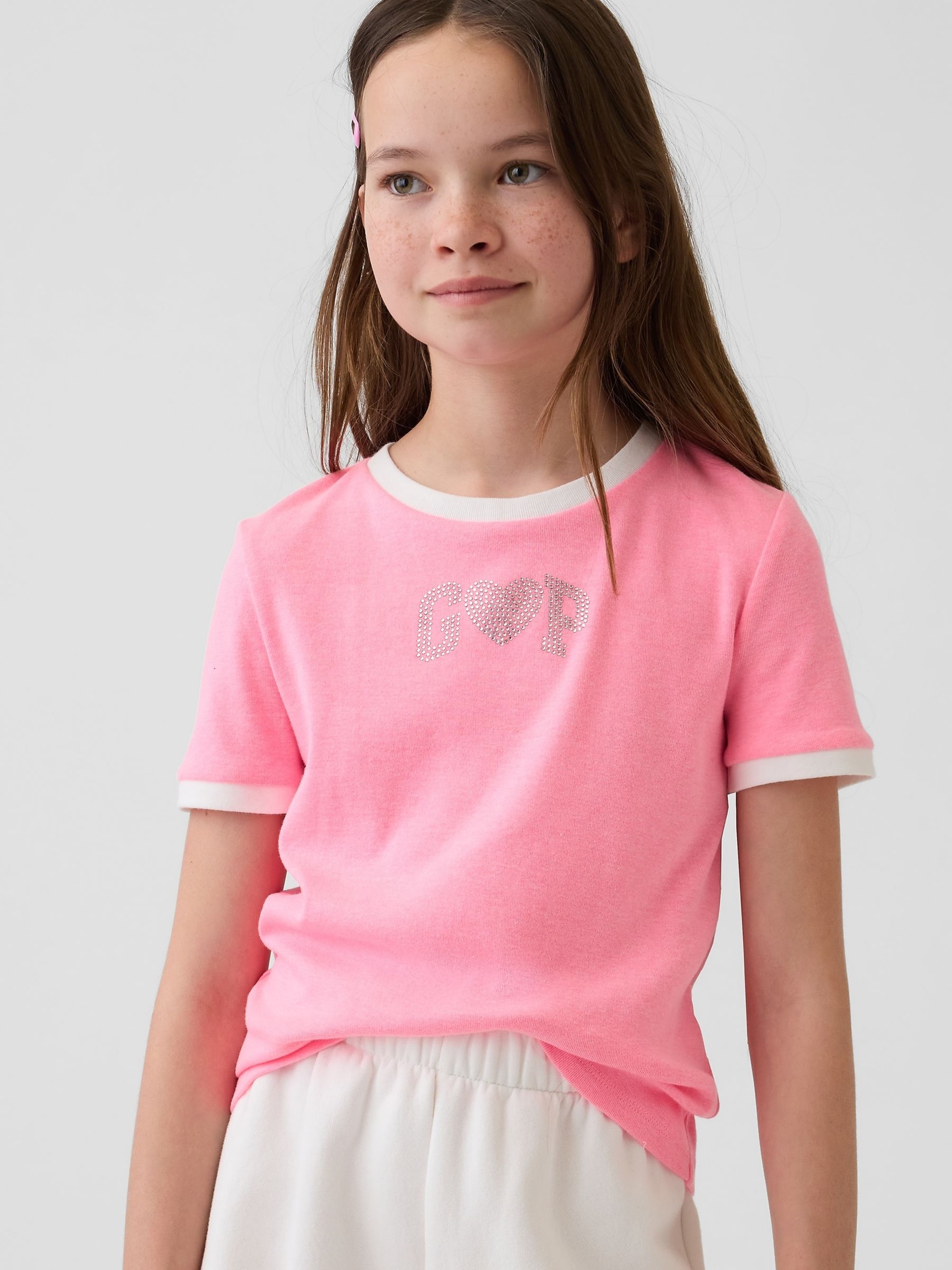 Pink Ringer Graphic Short Sleeve T-Shirt - Image 1 of 4
