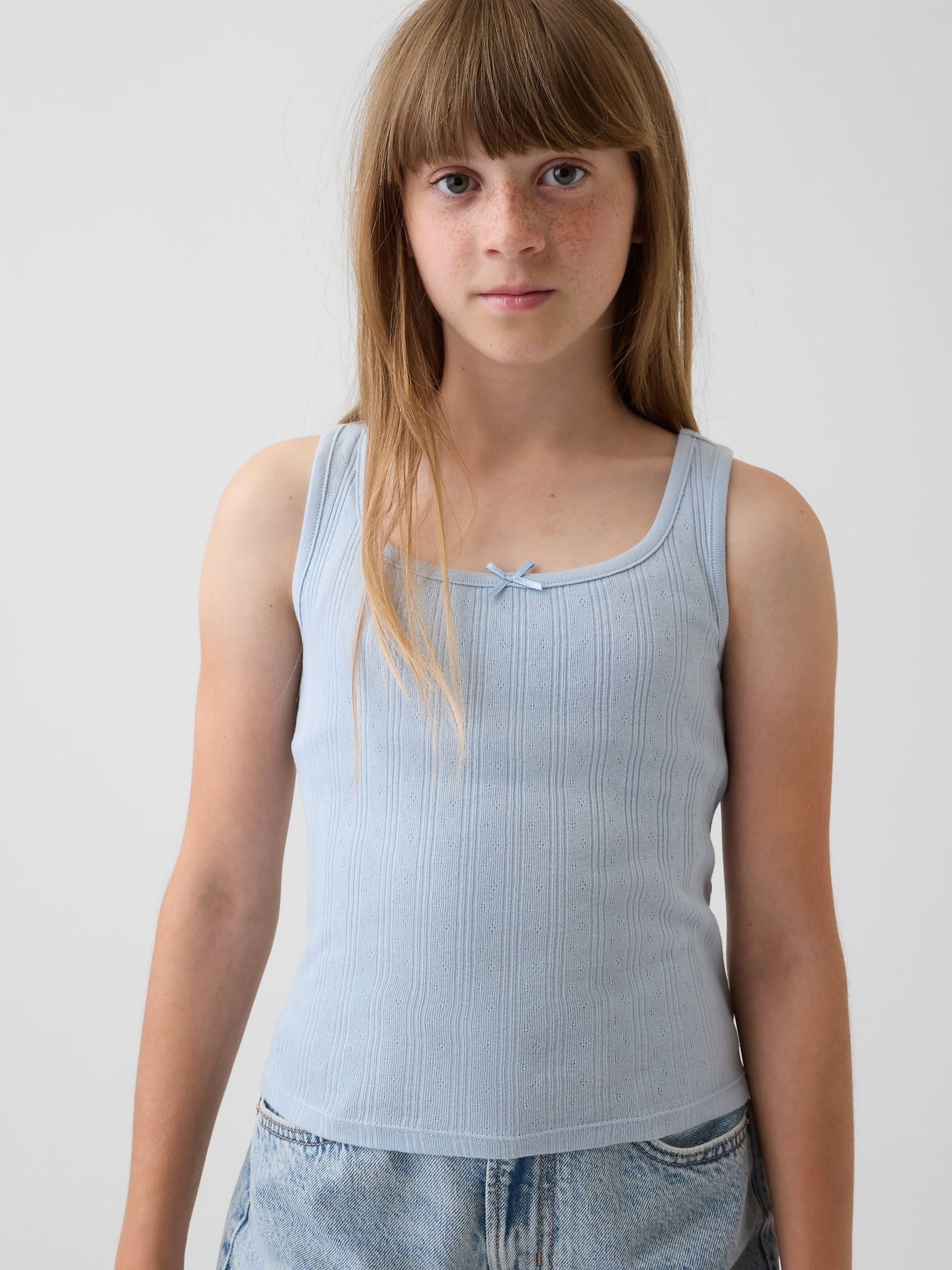 Blue Pointelle Vest - Image 1 of 4