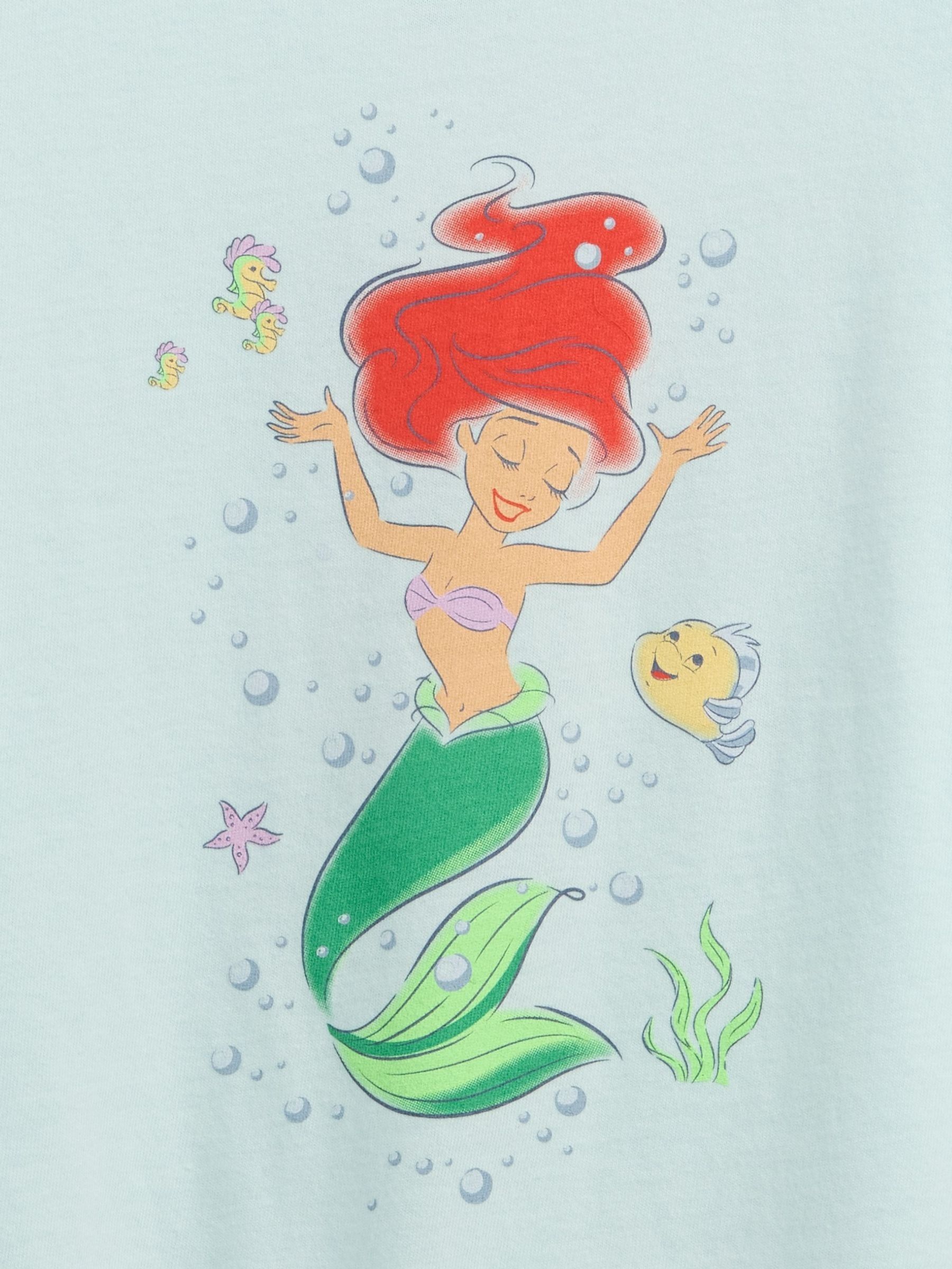 Blue Ariel Disney Graphic T-Shirt - Image 3 of 3 Blue Ariel Disney Graphic T-Shirt - Image 3 of 3
