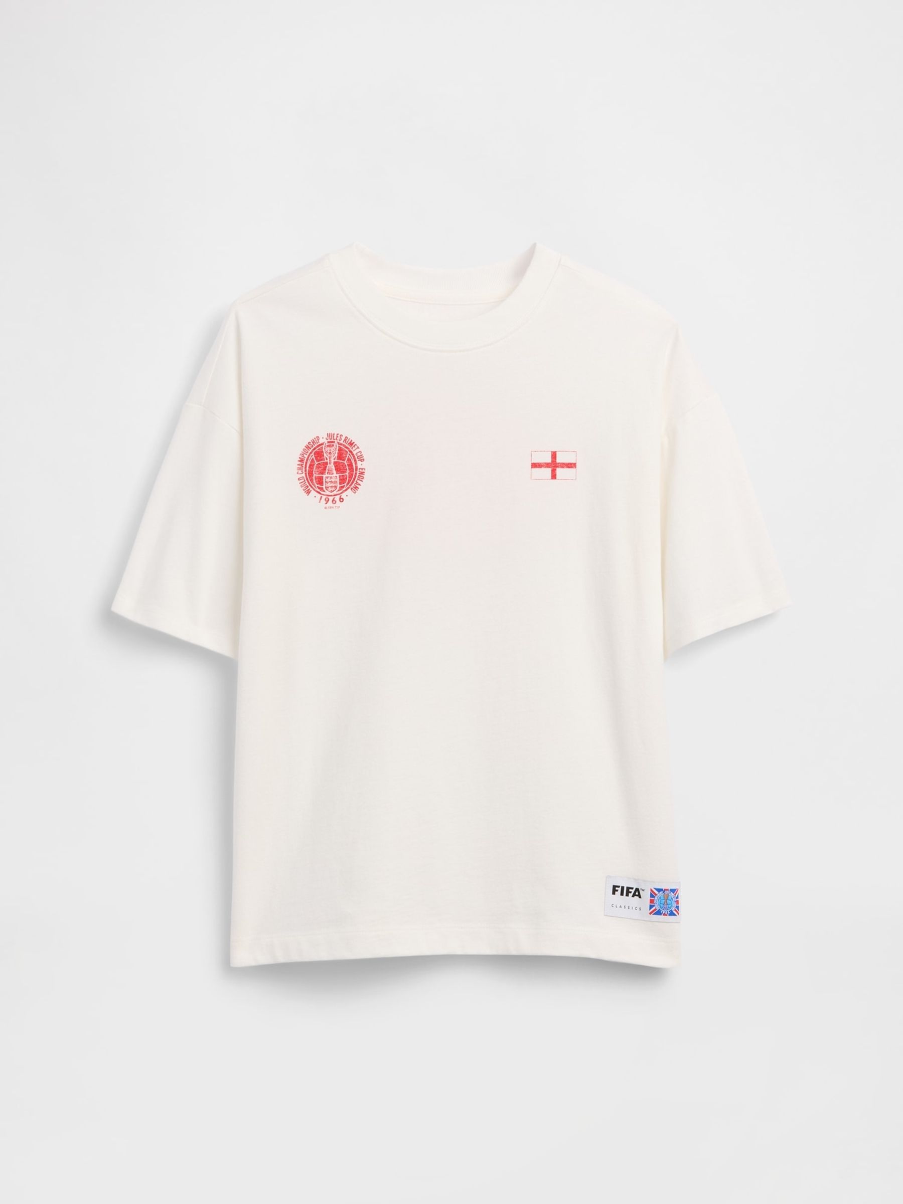 White England FIFA WORLD CUP™ Graphic Short Sleeve T-Shirt - Image 1 of 3 White England FIFA WORLD CUP™ Graphic Short Sleeve T-Shirt - Image 1 of 3