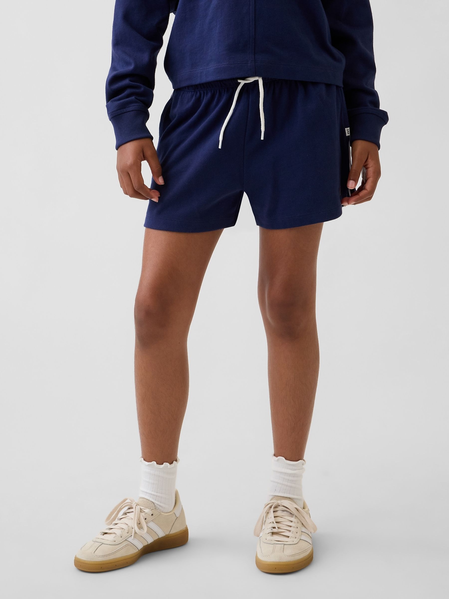 Navy Blue Relaxed Easy Shorts - Image 1 of 6