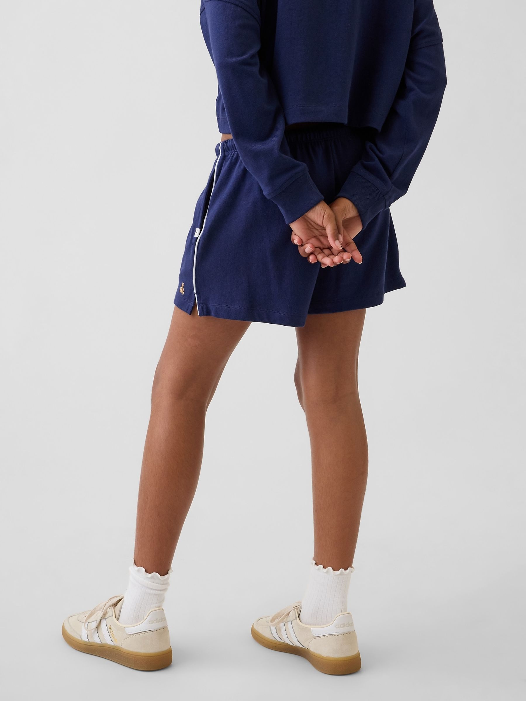 Navy Blue Relaxed Easy Shorts - Image 2 of 6 Navy Blue Relaxed Easy Shorts - Image 2 of 6