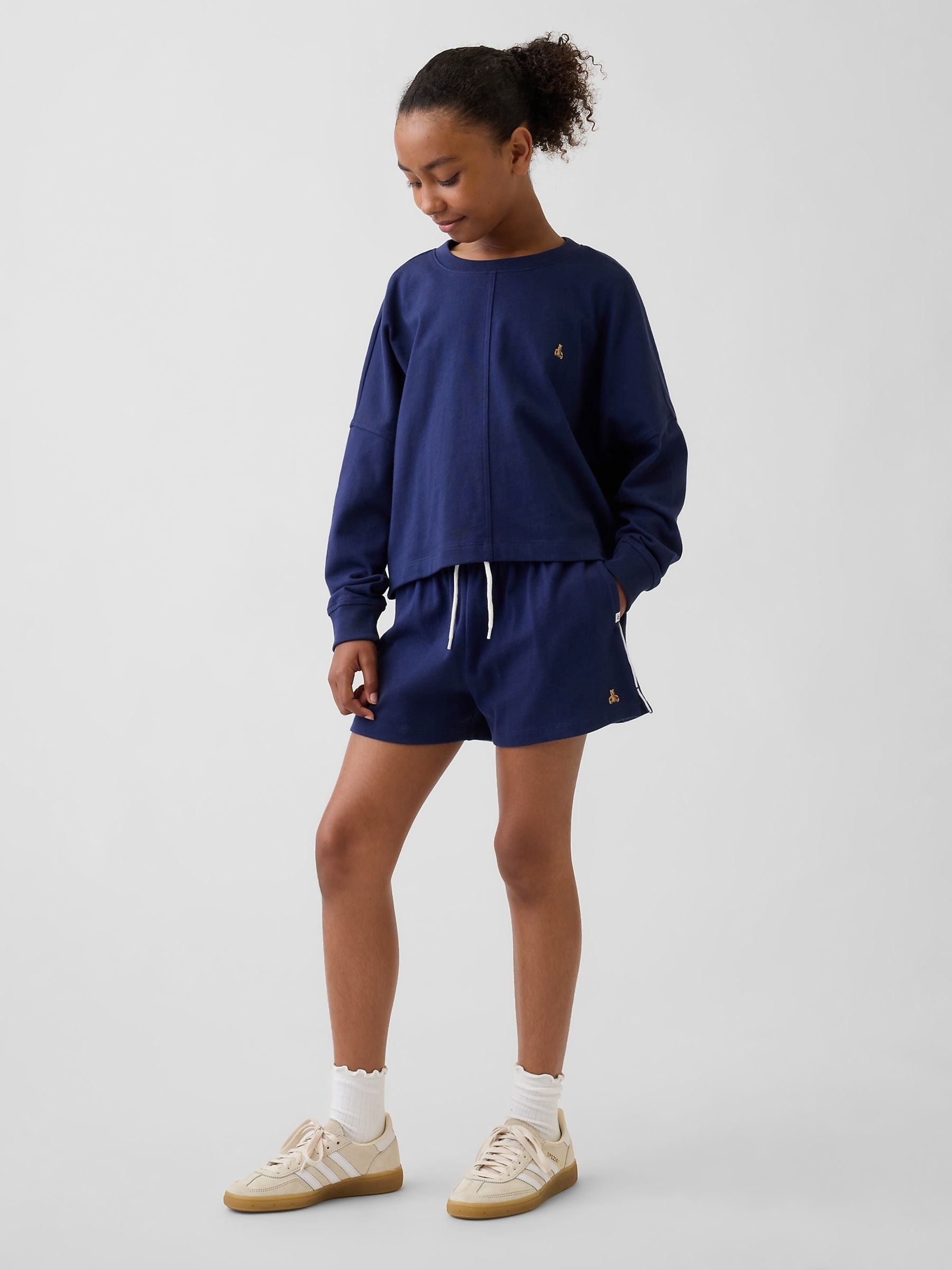 Navy Blue Relaxed Easy Shorts - Image 3 of 6